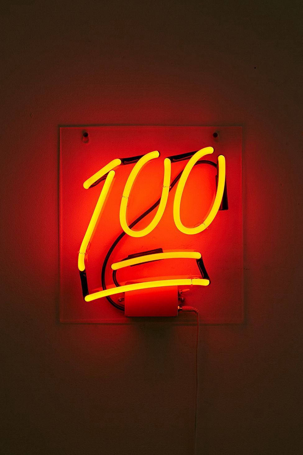 Неоновая оранжевая эстетика 100 Обои