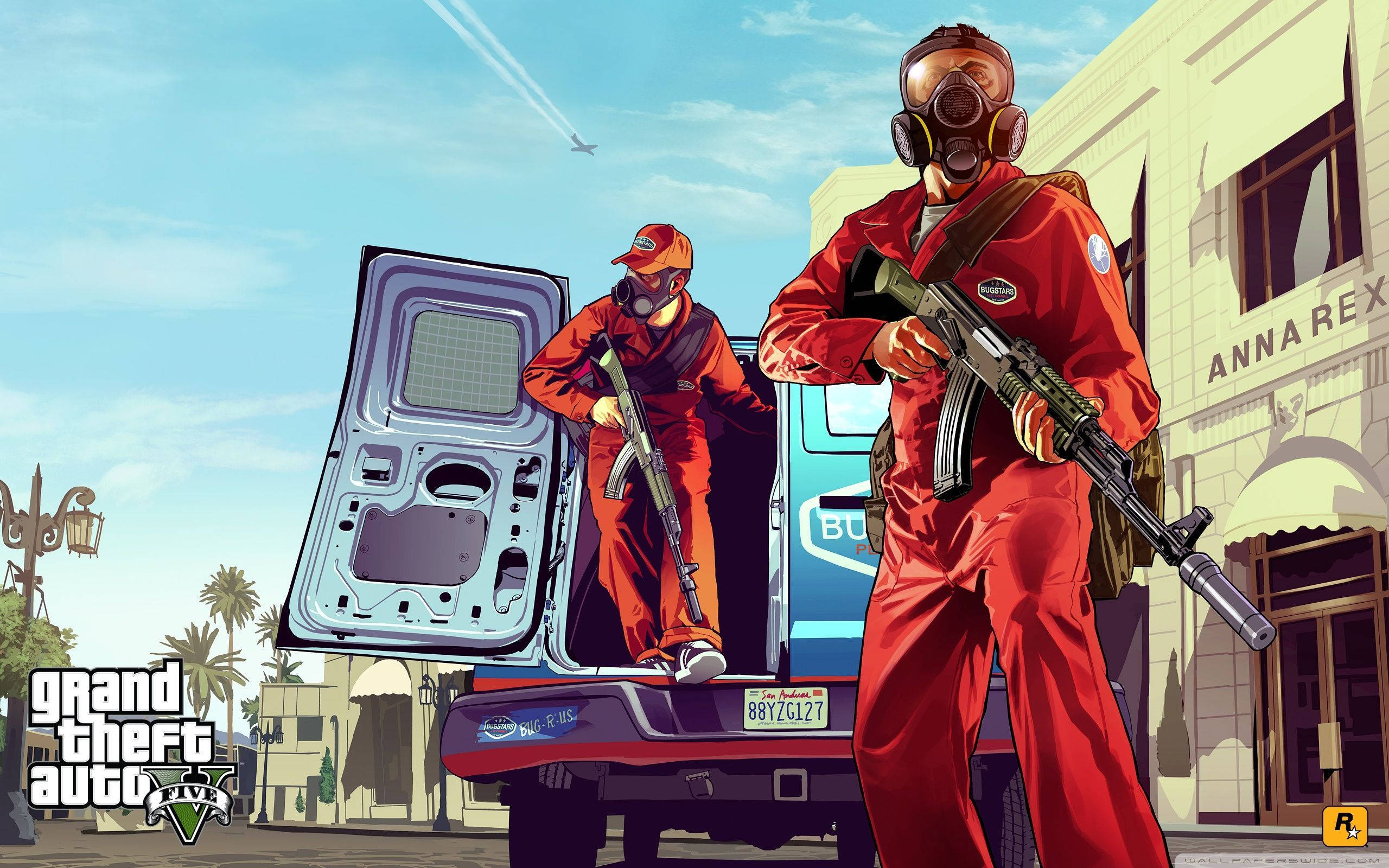 1080p GTA 5 Ограбление банка Обои