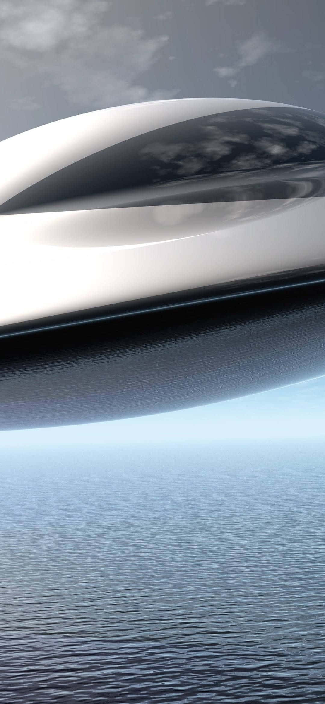 1080x2340 4K Крупный план НЛО Космический корабль Цифровая живопись Обои