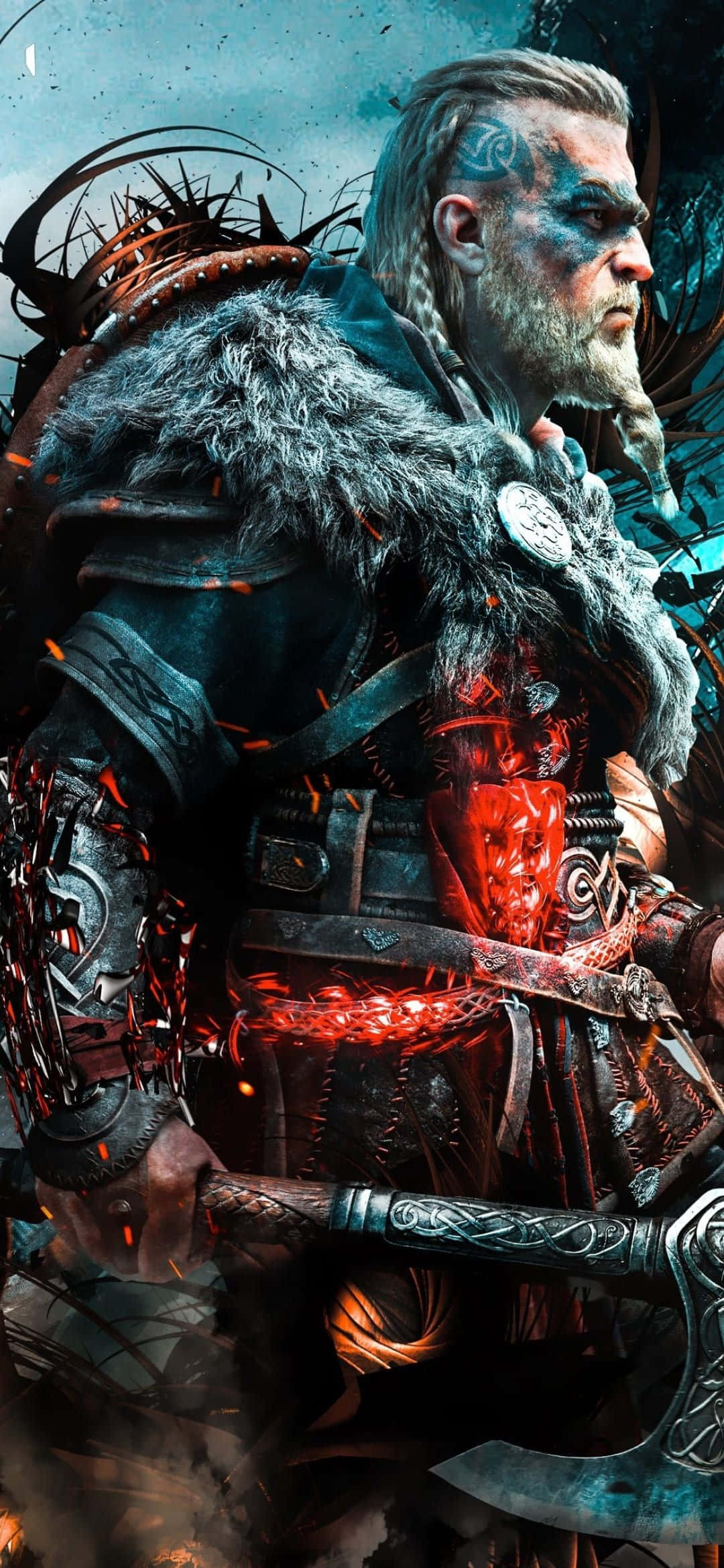 1080x2340 4K Assassin's Creed Valhalla Обои