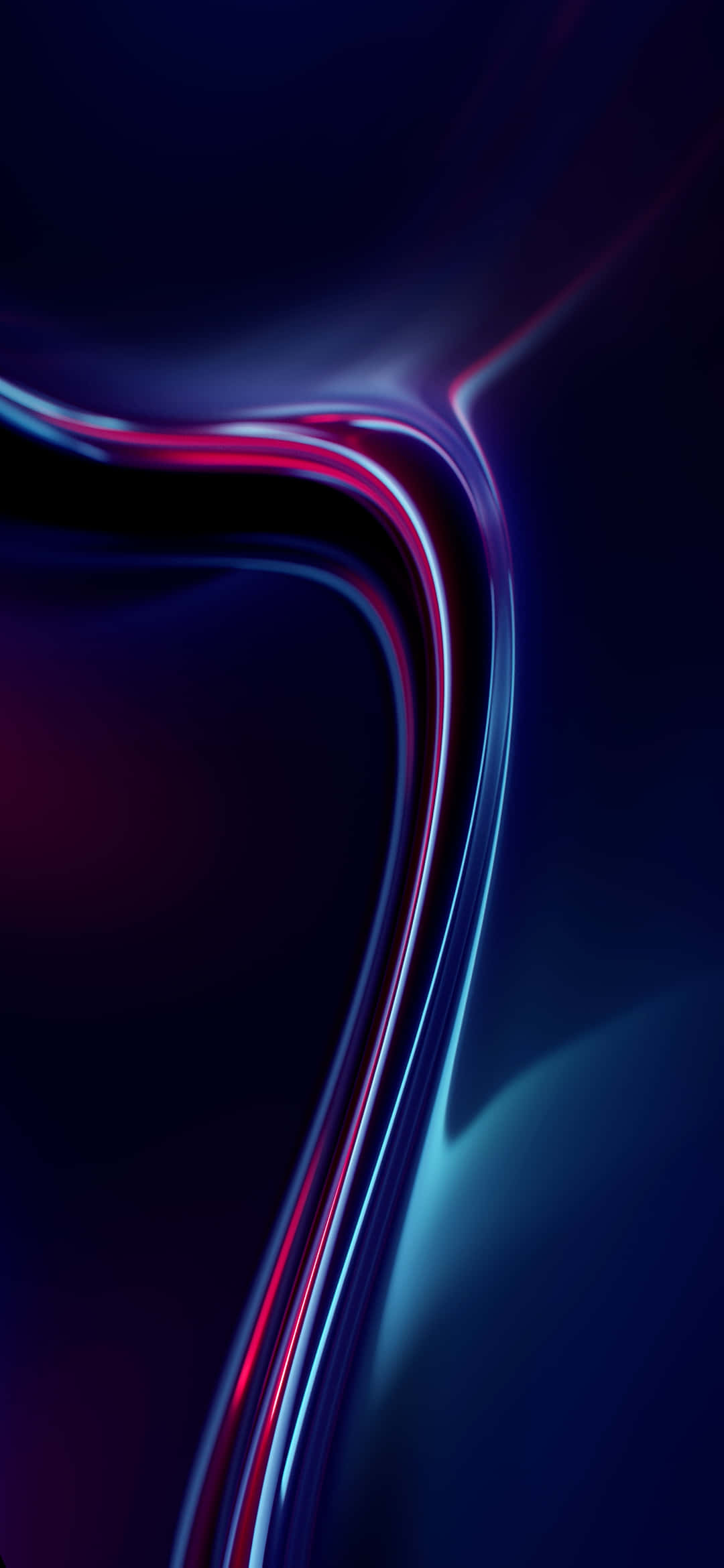 1080x2340 4K неоновая абстрактная волна Обои