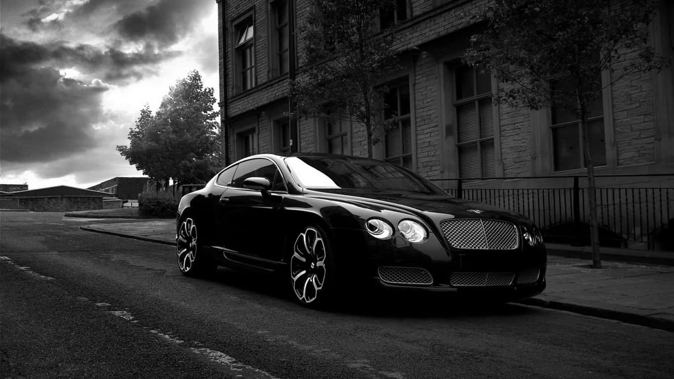 1366x768 обои Bentley черно-белое фото Bentley Continental GT Обои
