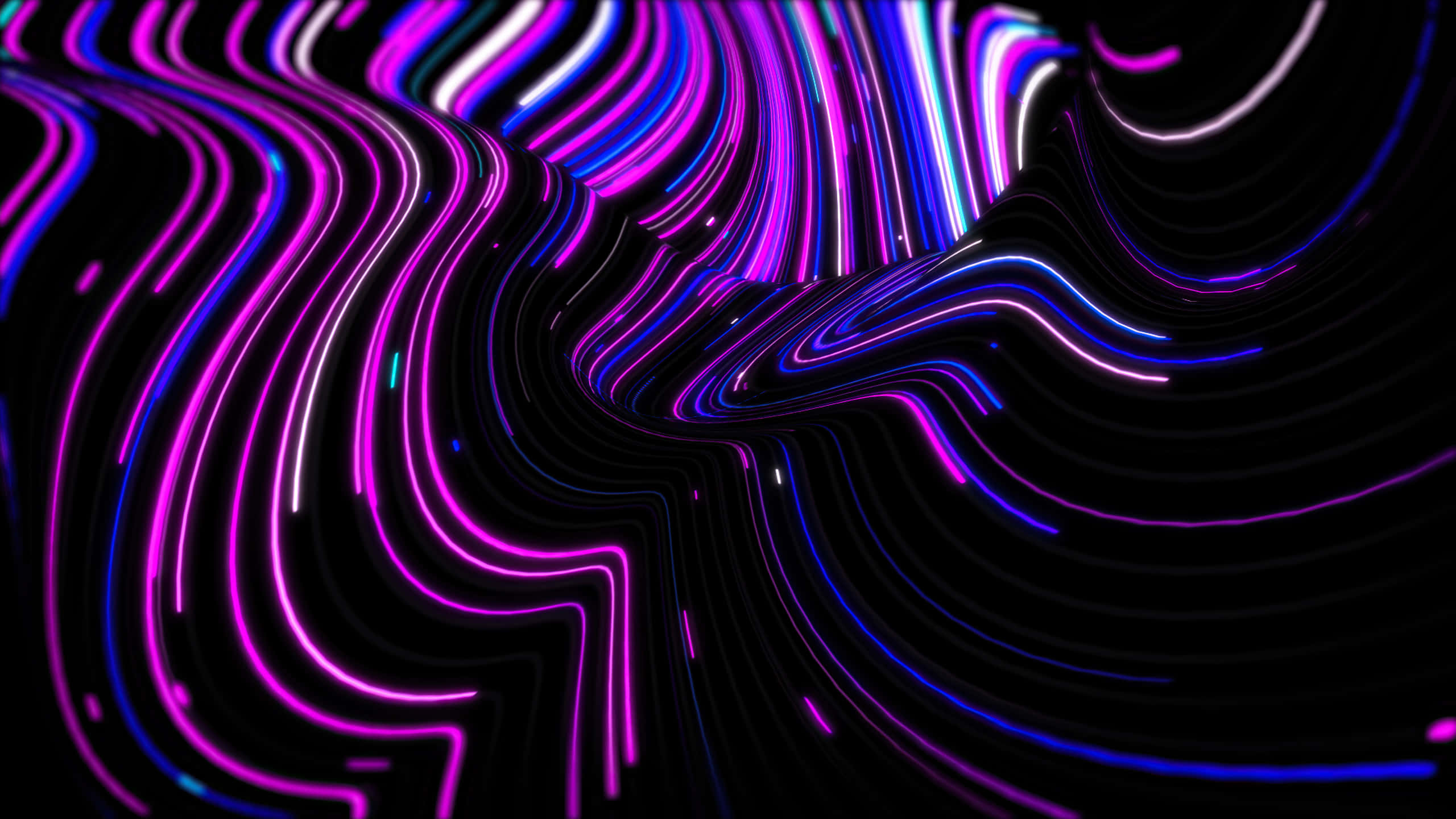 Неоновые фиолетовые абстрактные линии 1440p AMOLED фон Обои