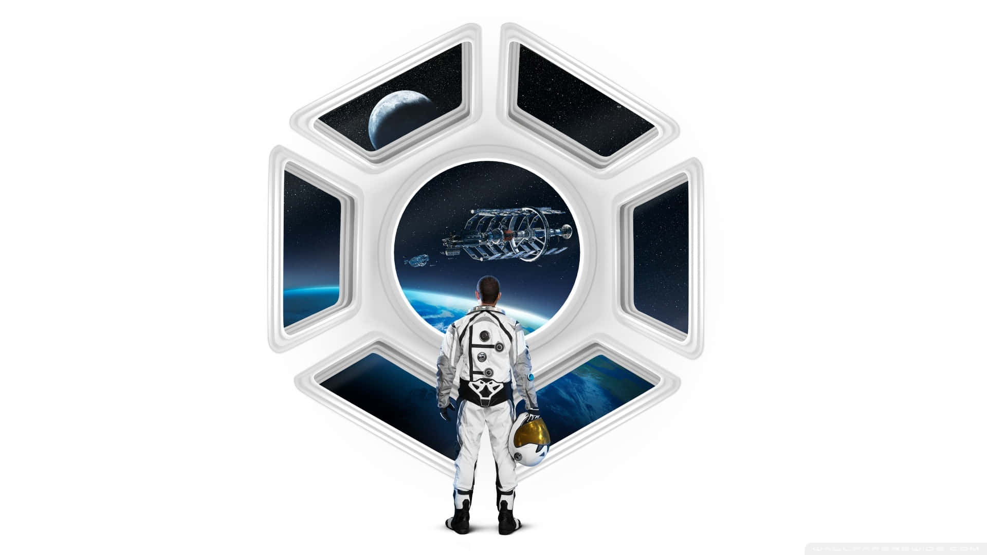 Наблюдение за космосом 1920x1080 Civilization Beyond Earth фон Обои