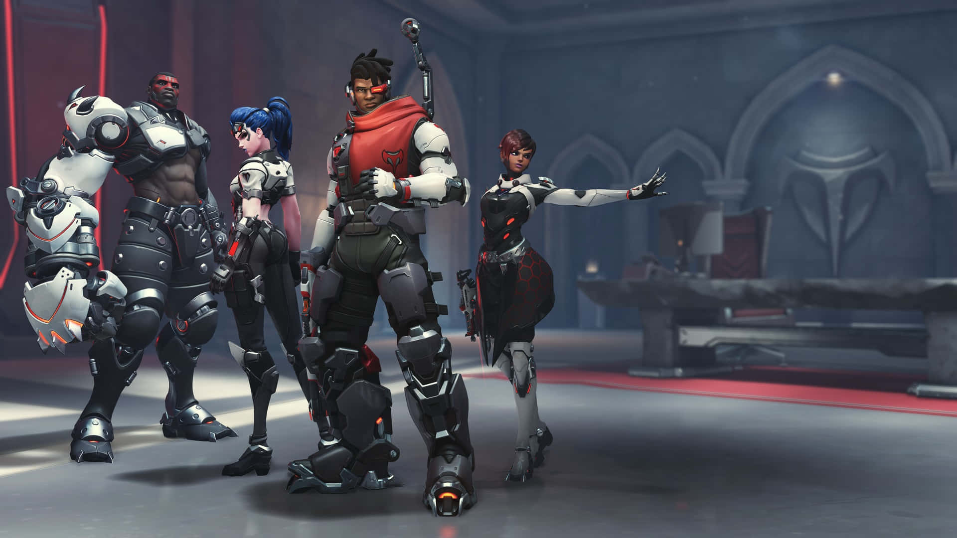 1920x1080 Персонажи видеоигры Overwatch Обои
