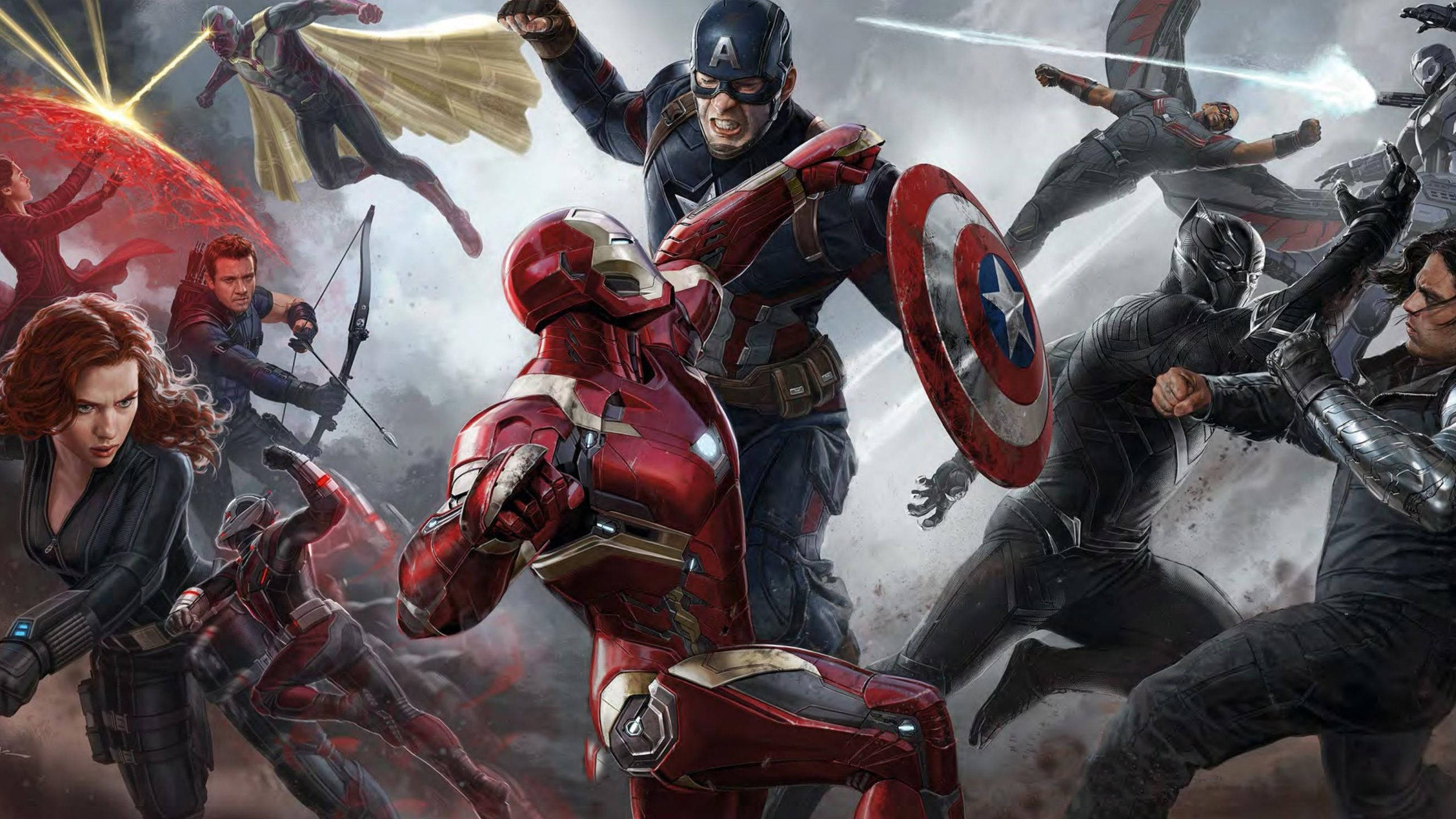 2560x1440 Marvel Капитан Америка: Противостояние Обои