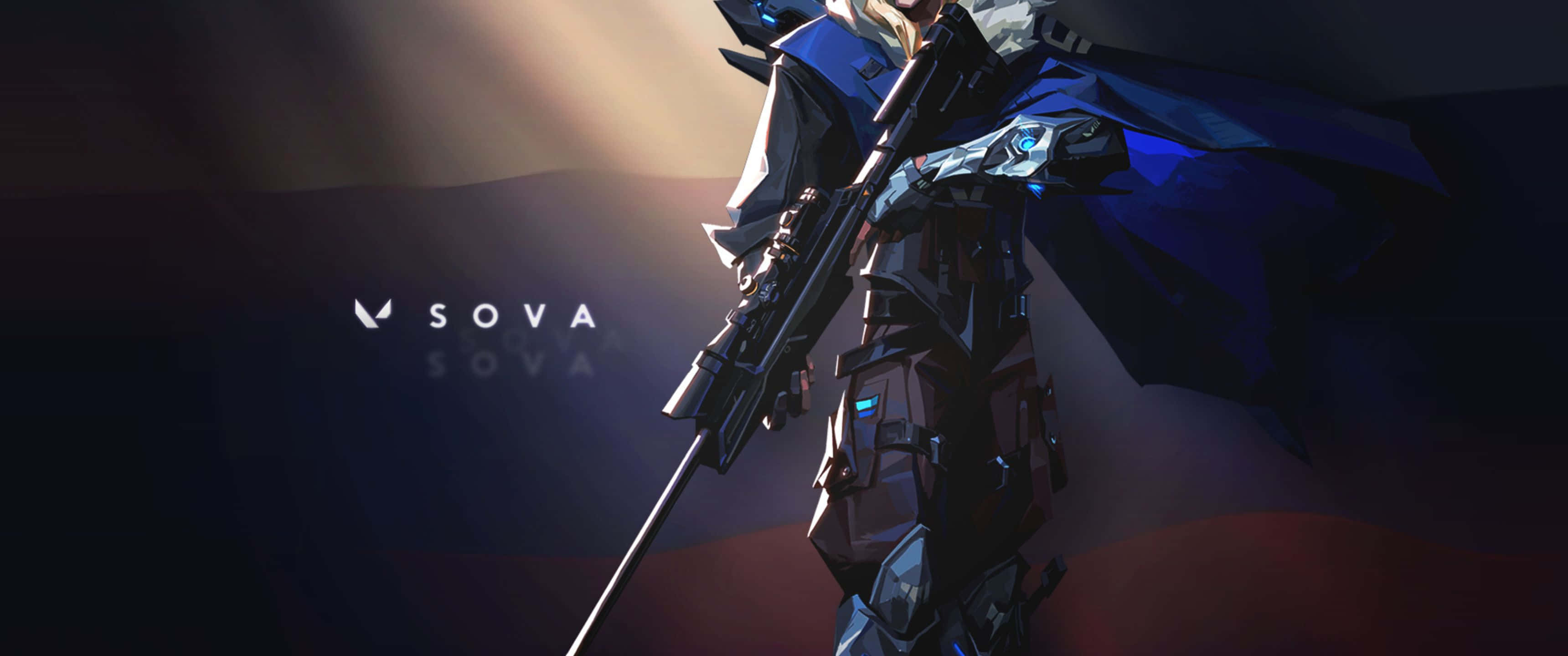 3440x1440p фон Sova из Valorant Обои
