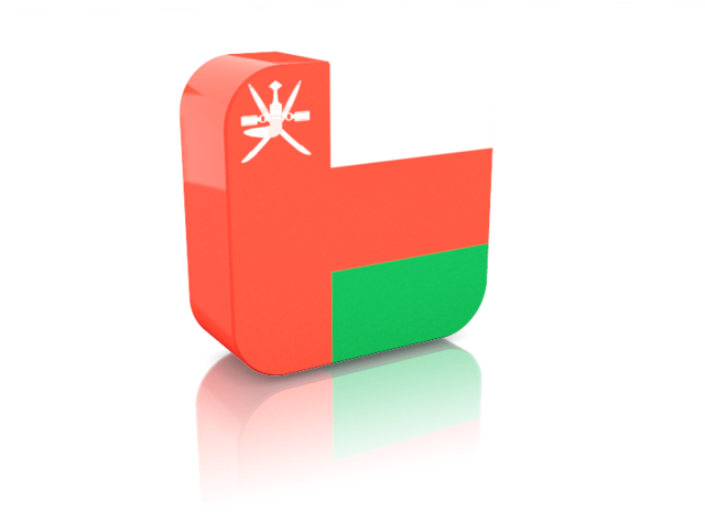 Флаг Омана на 3D-кубе Обои