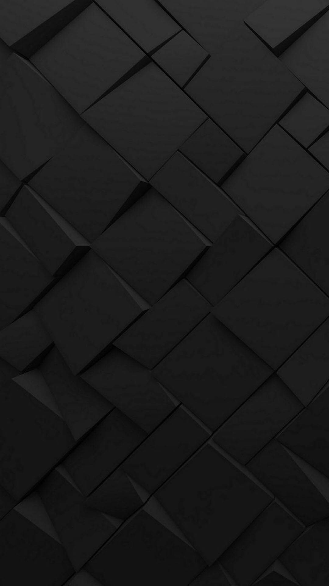 Темный абстрактный 3D-куб Android Обои