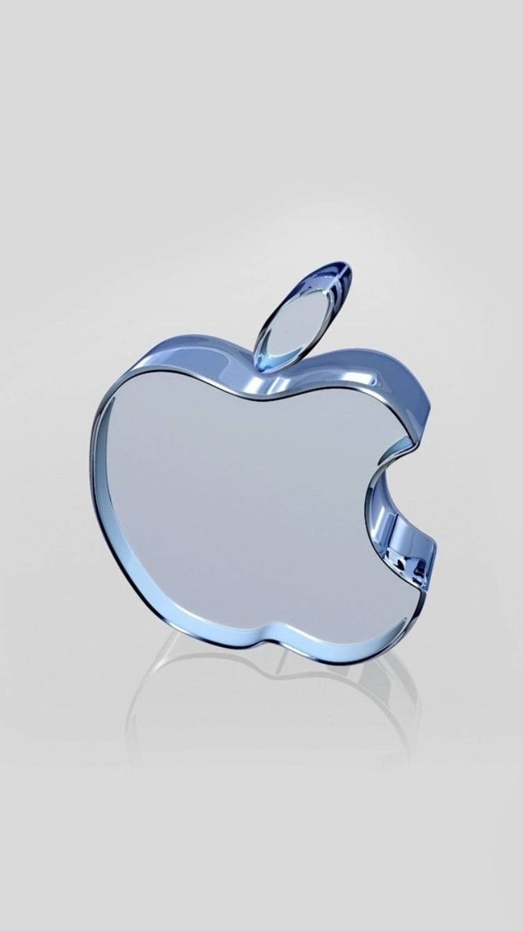 3D Стеклянный Логотип Apple iPhone Обои