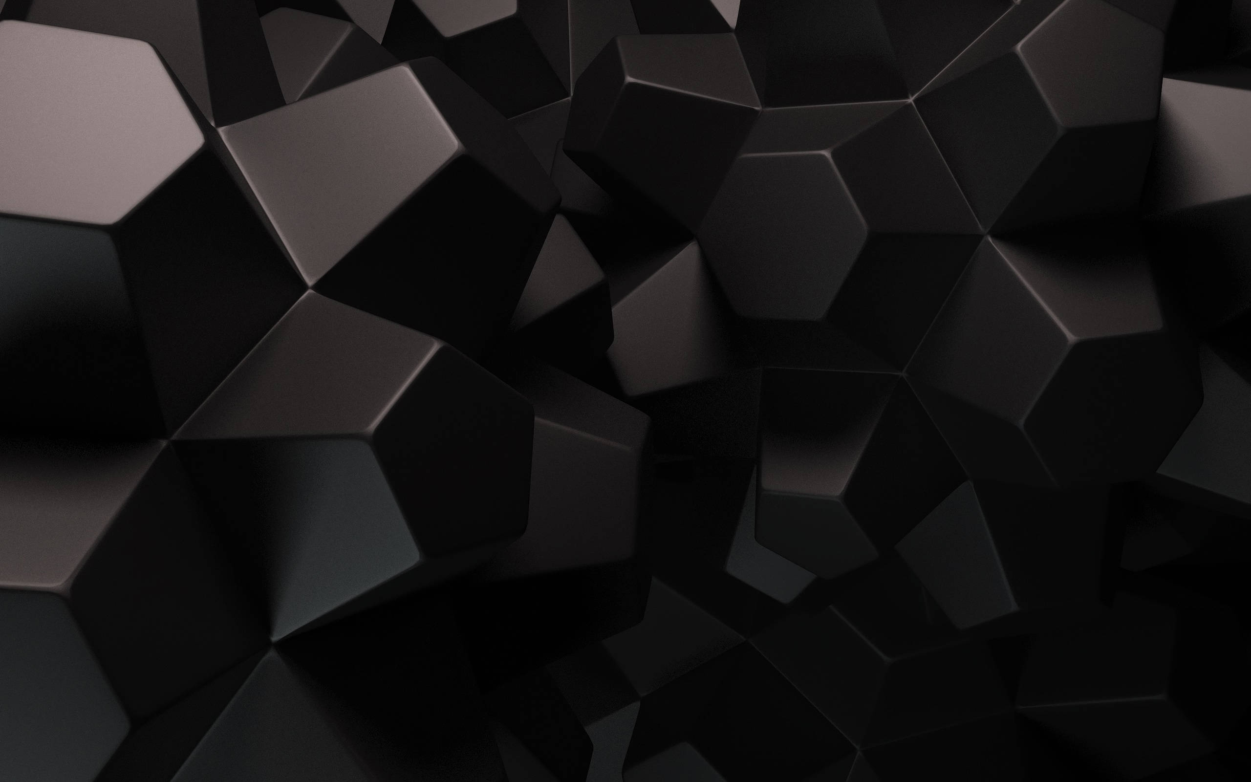 Черный 3D с шестиугольниками Обои