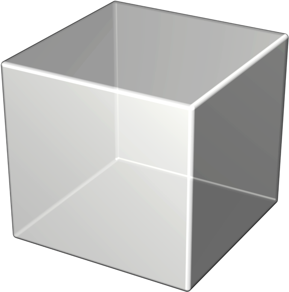 Прозрачная 3D иллюстрация куба Обои
