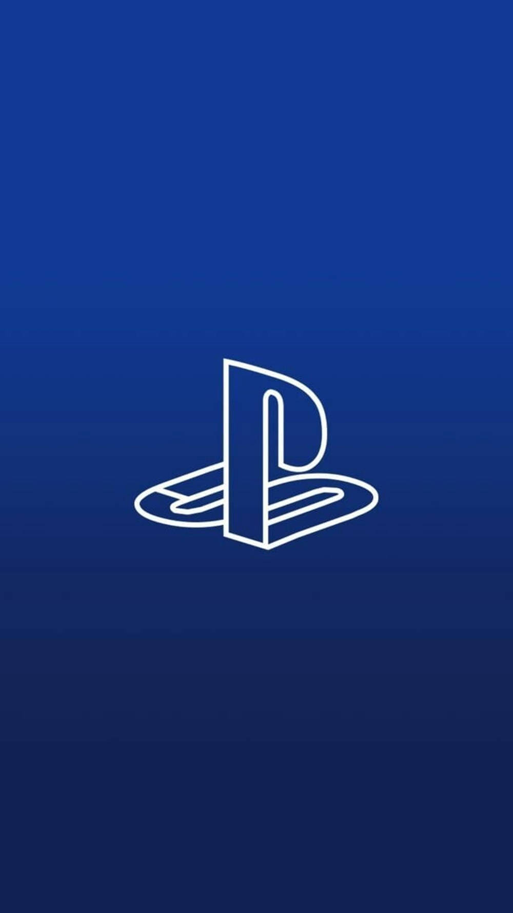 3D синий логотип PS4 Обои