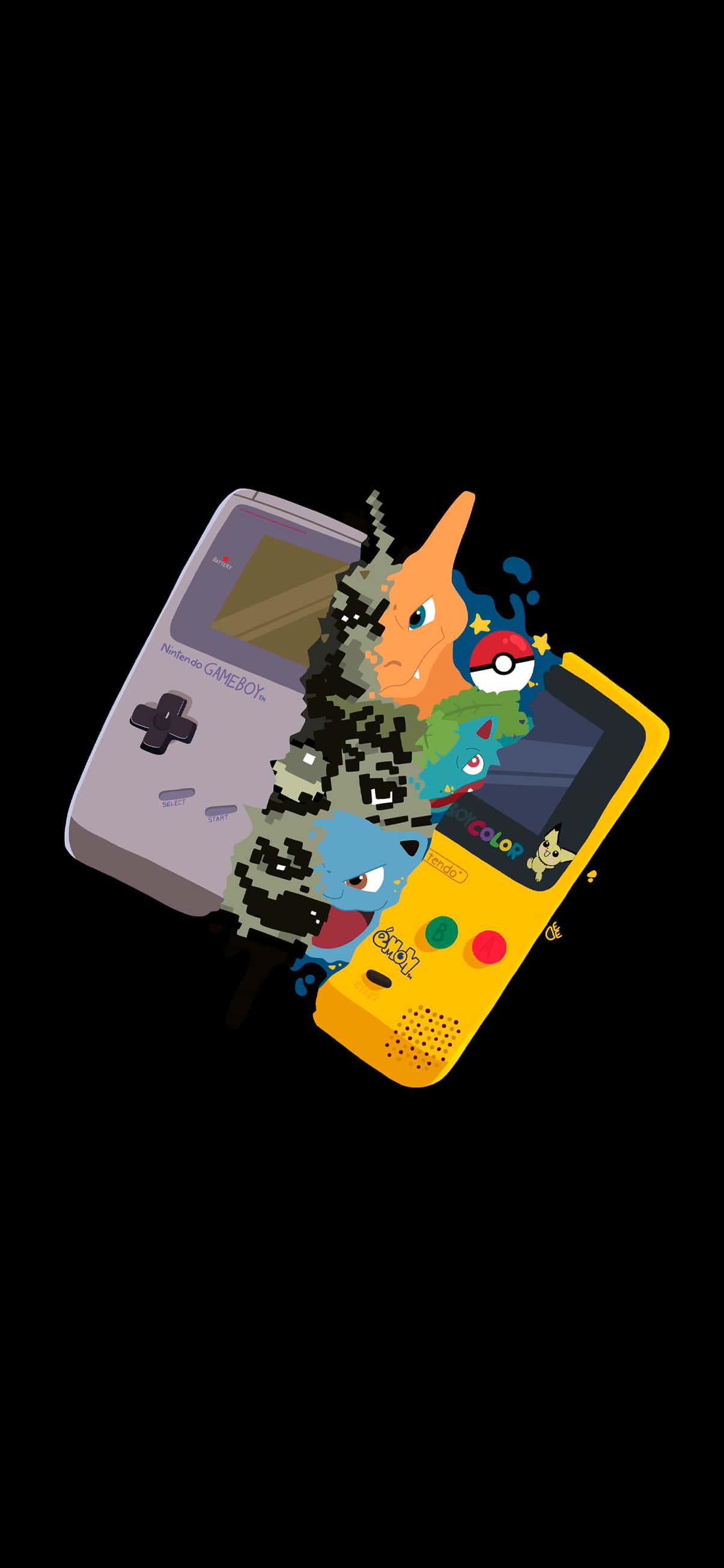 4K AMOLED фон Покемоны выбираются из Gameboy Обои