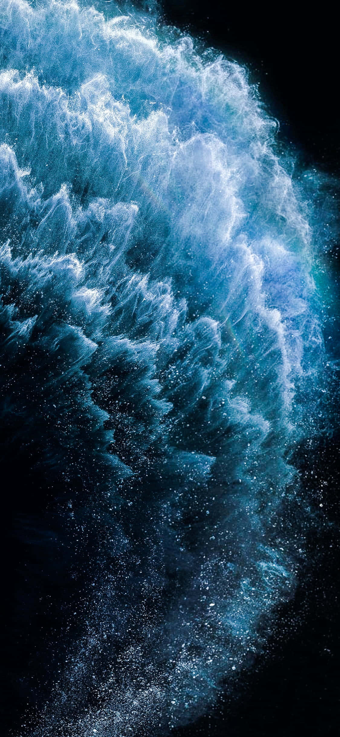 4K AMOLED фон текстура бьющихся волн Обои