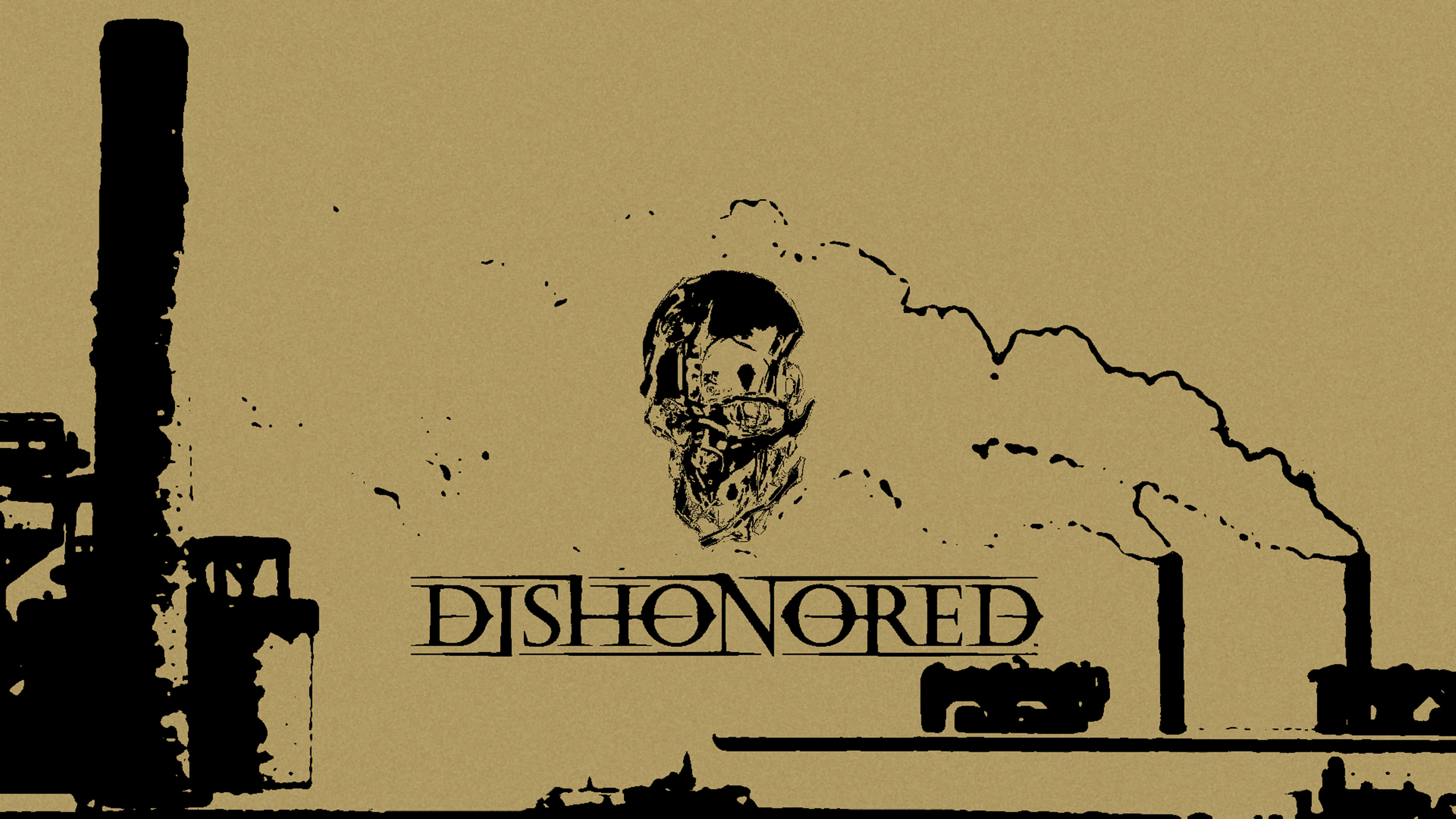 4K Dishonored Эстетика в коричневых тонах Обои