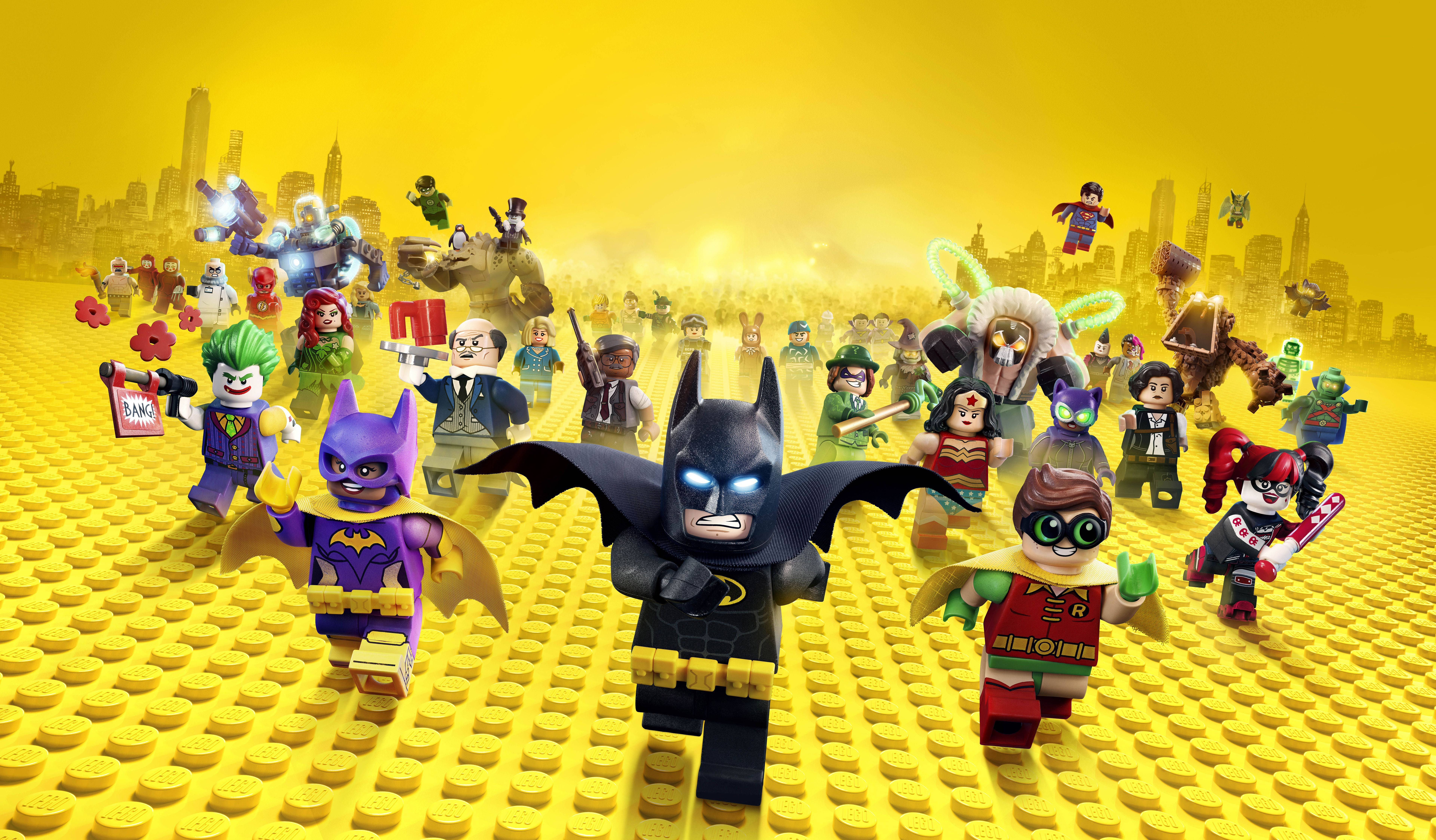 4K LEGO Бэтмен и друзья Обои