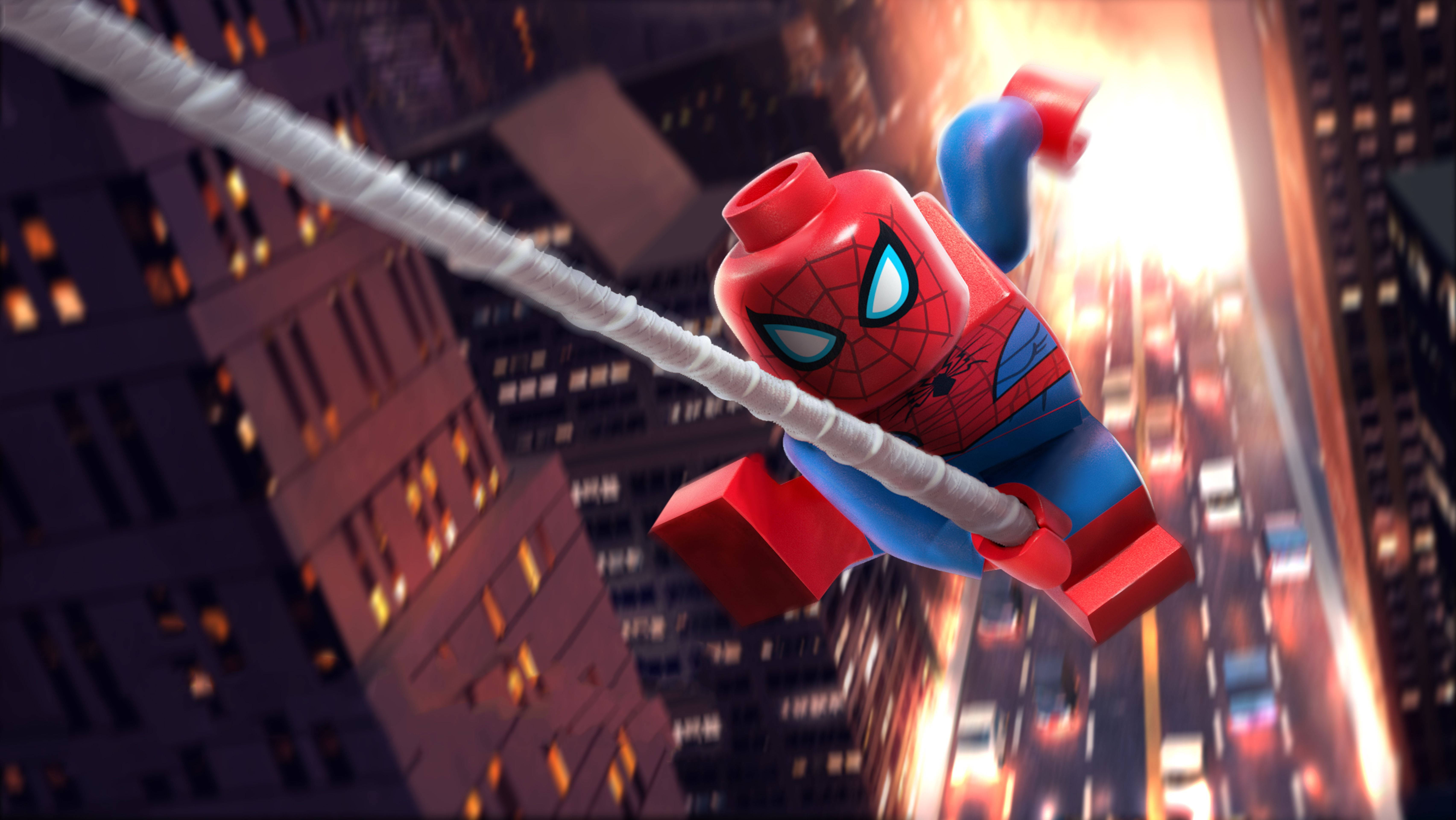 4K LEGO Человек-паук Обои