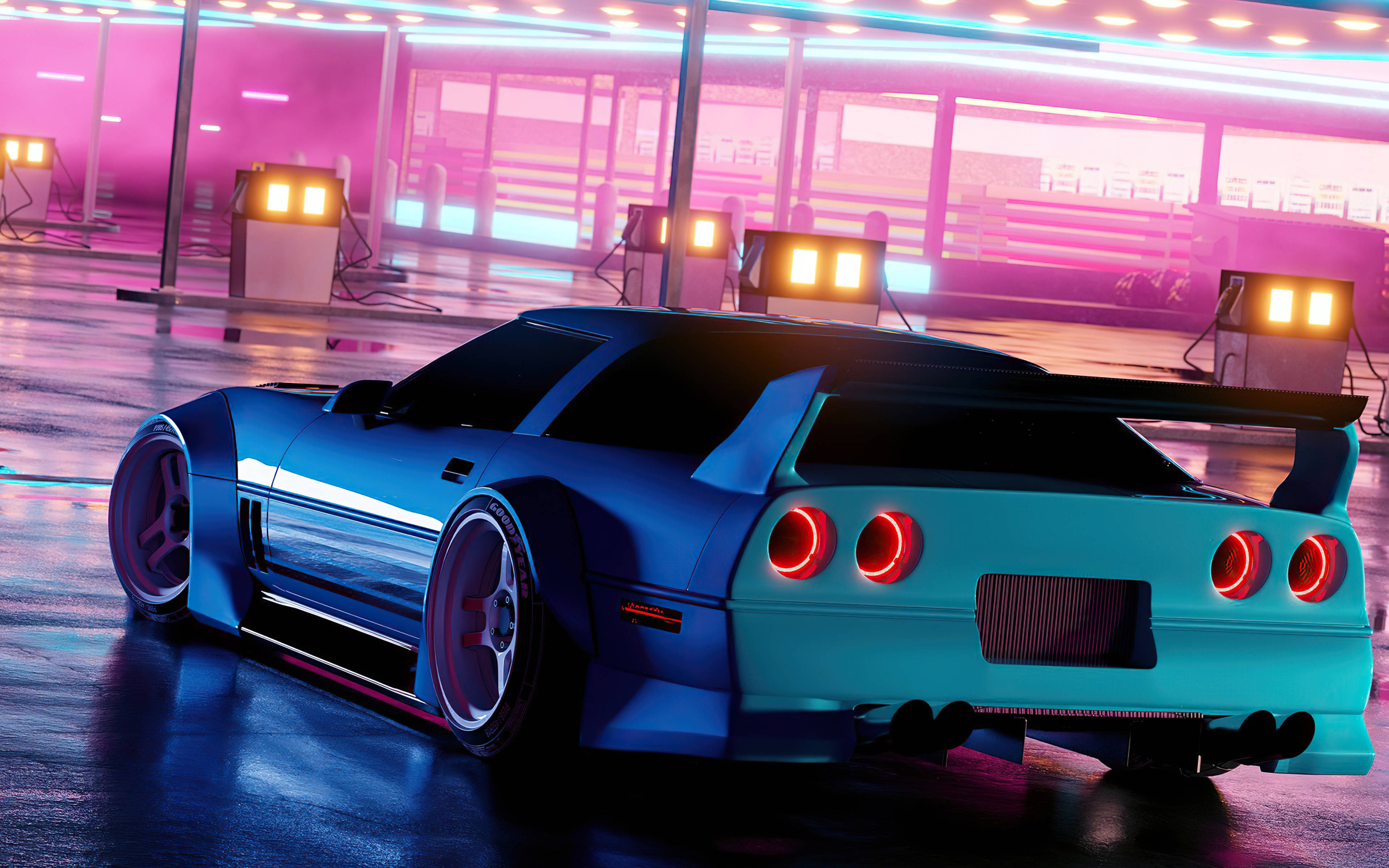 Эстетичное 4K авто Nissan Skyline GT-R Обои