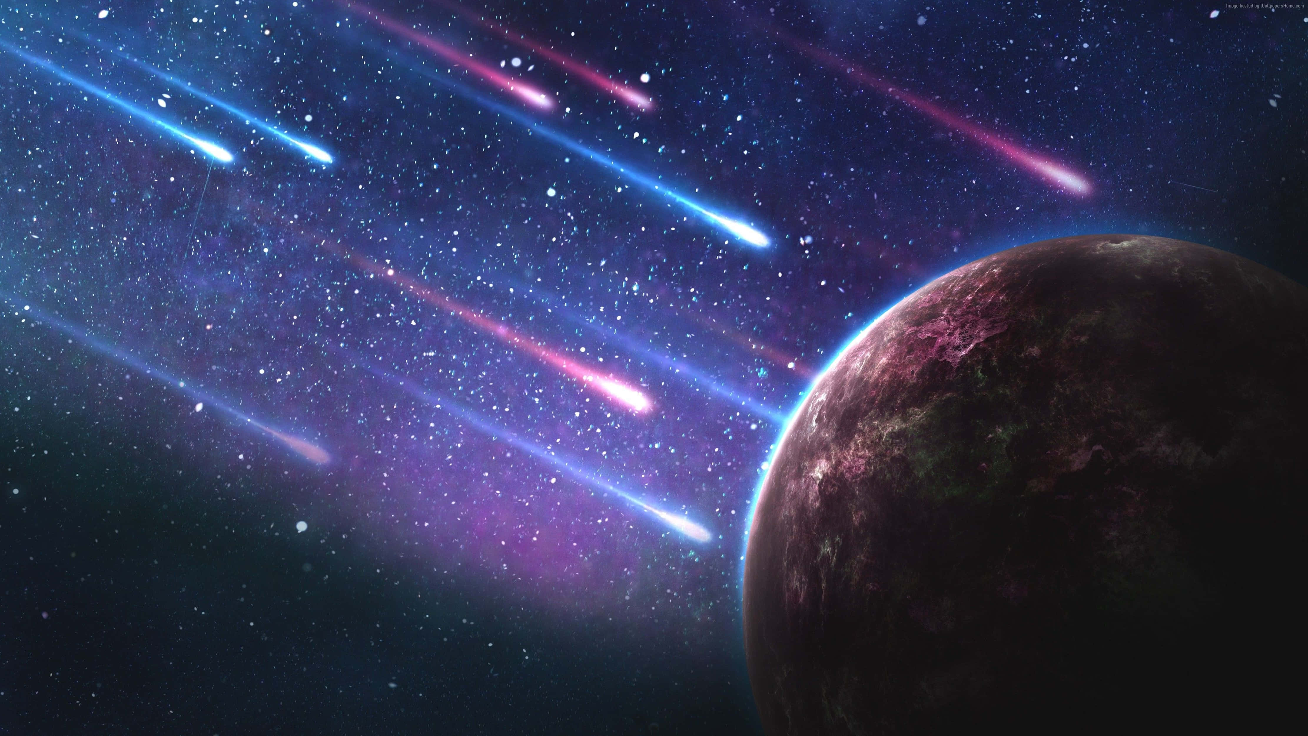 4K Вселенная Метеорит в Космосе Обои