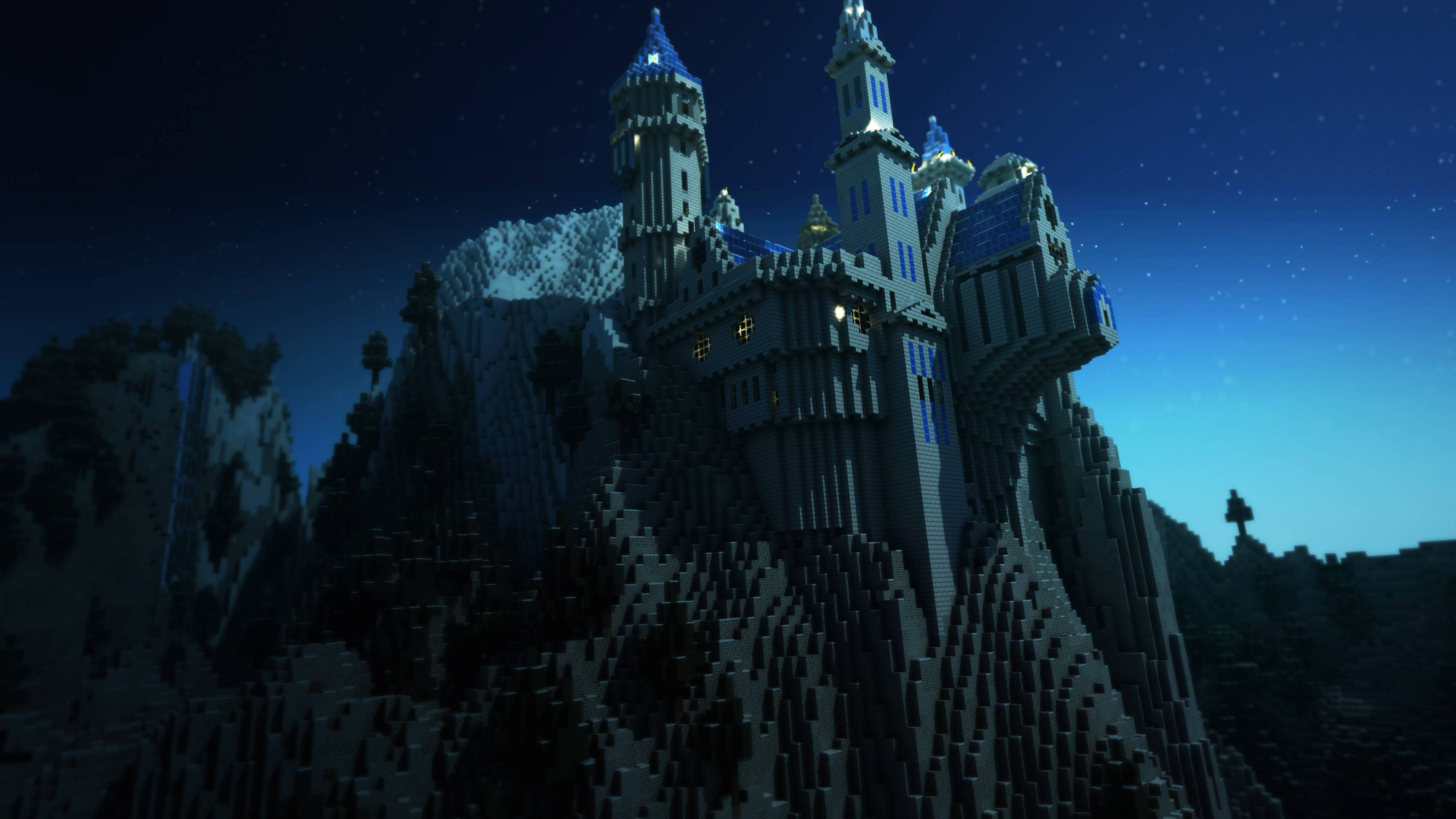 4K игровой телефон Замок Minecraft Обои