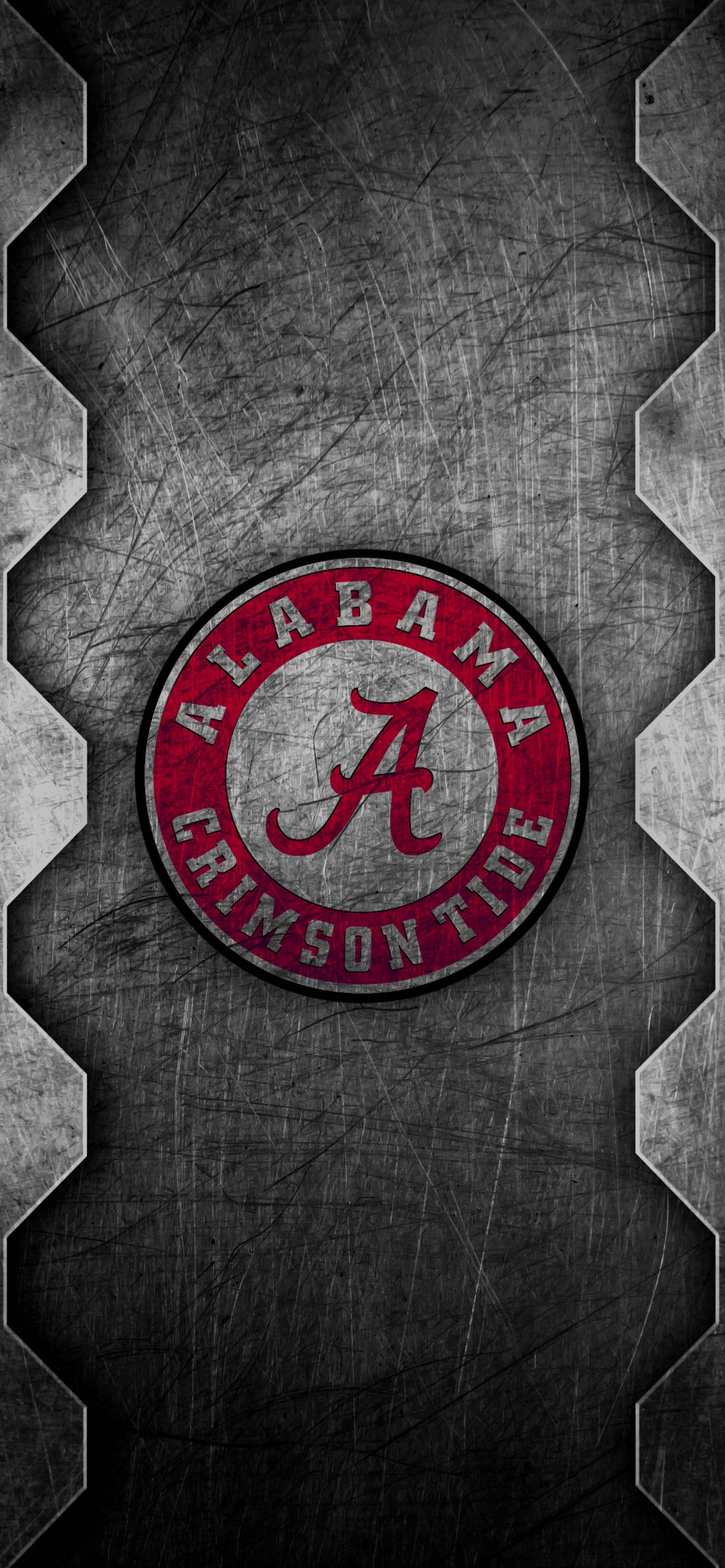 Alabama Crimson Tide искусство царапанного металла Обои