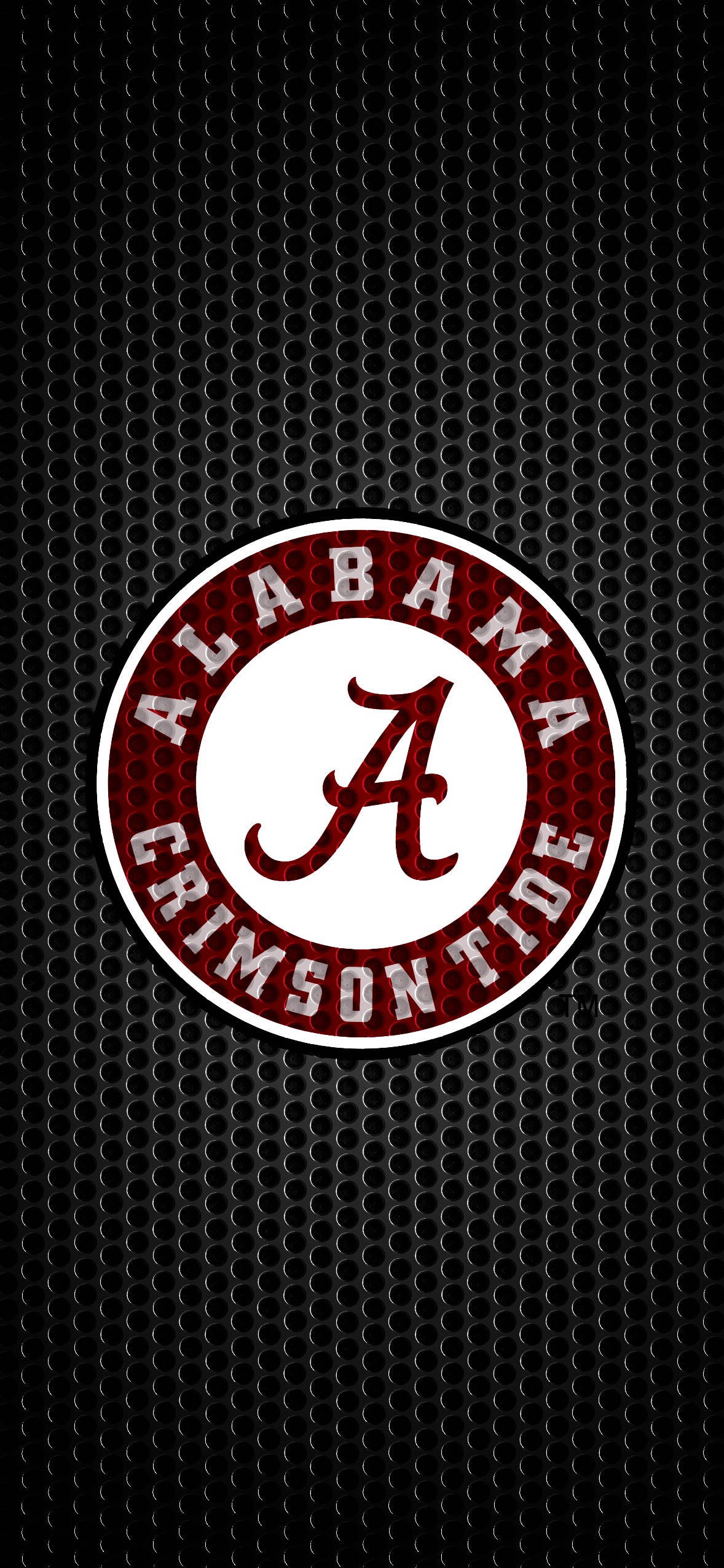 Alabama Crimson Tide Черное металлическое искусство Обои