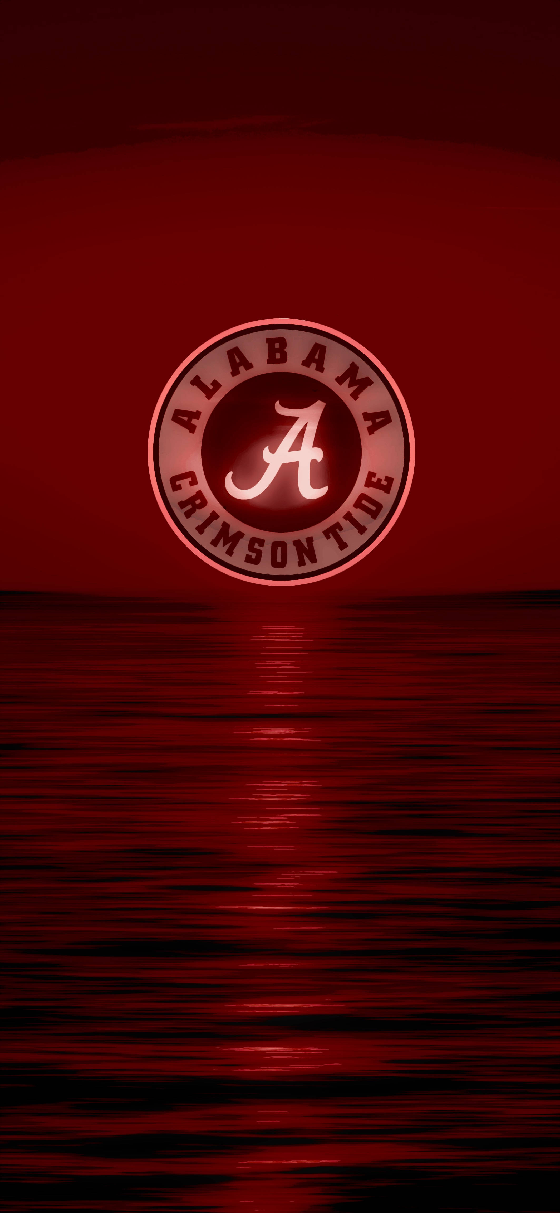 Alabama Crimson Tide тёмный закат Обои