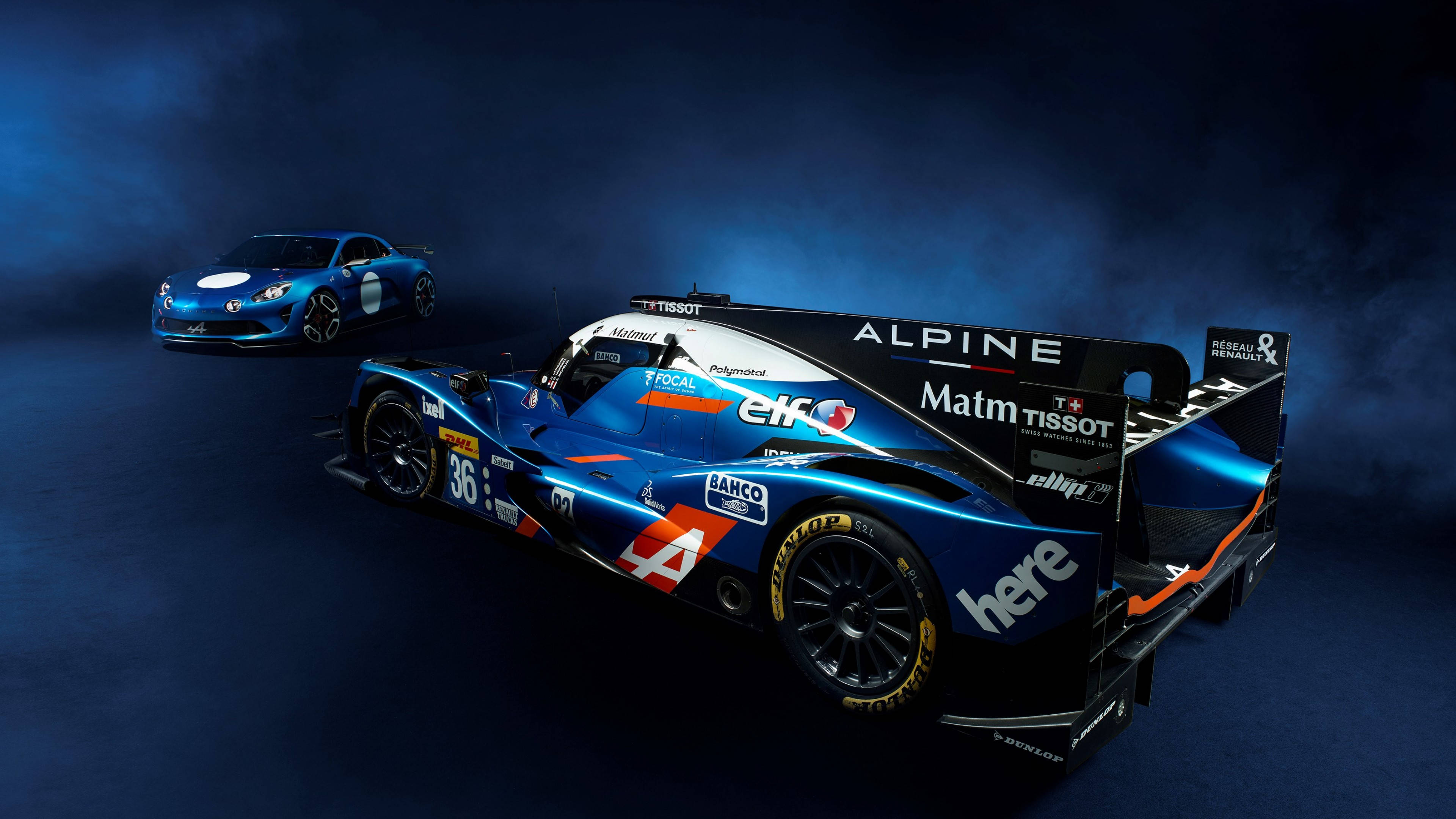 Синие автомобили Alpine Обои