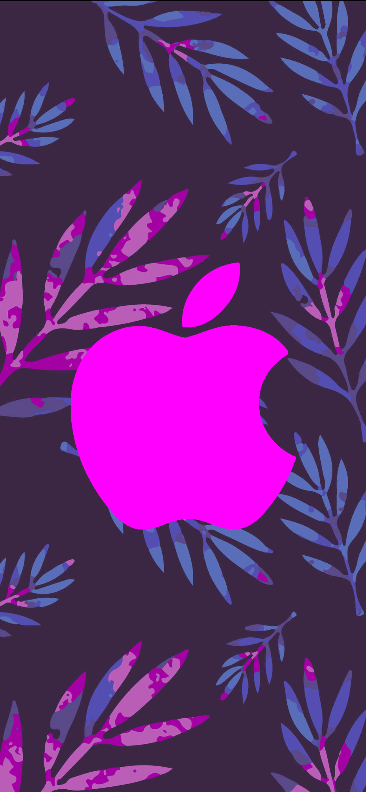 Большой фиолетовый логотип Amazing Apple HD iPhone Обои
