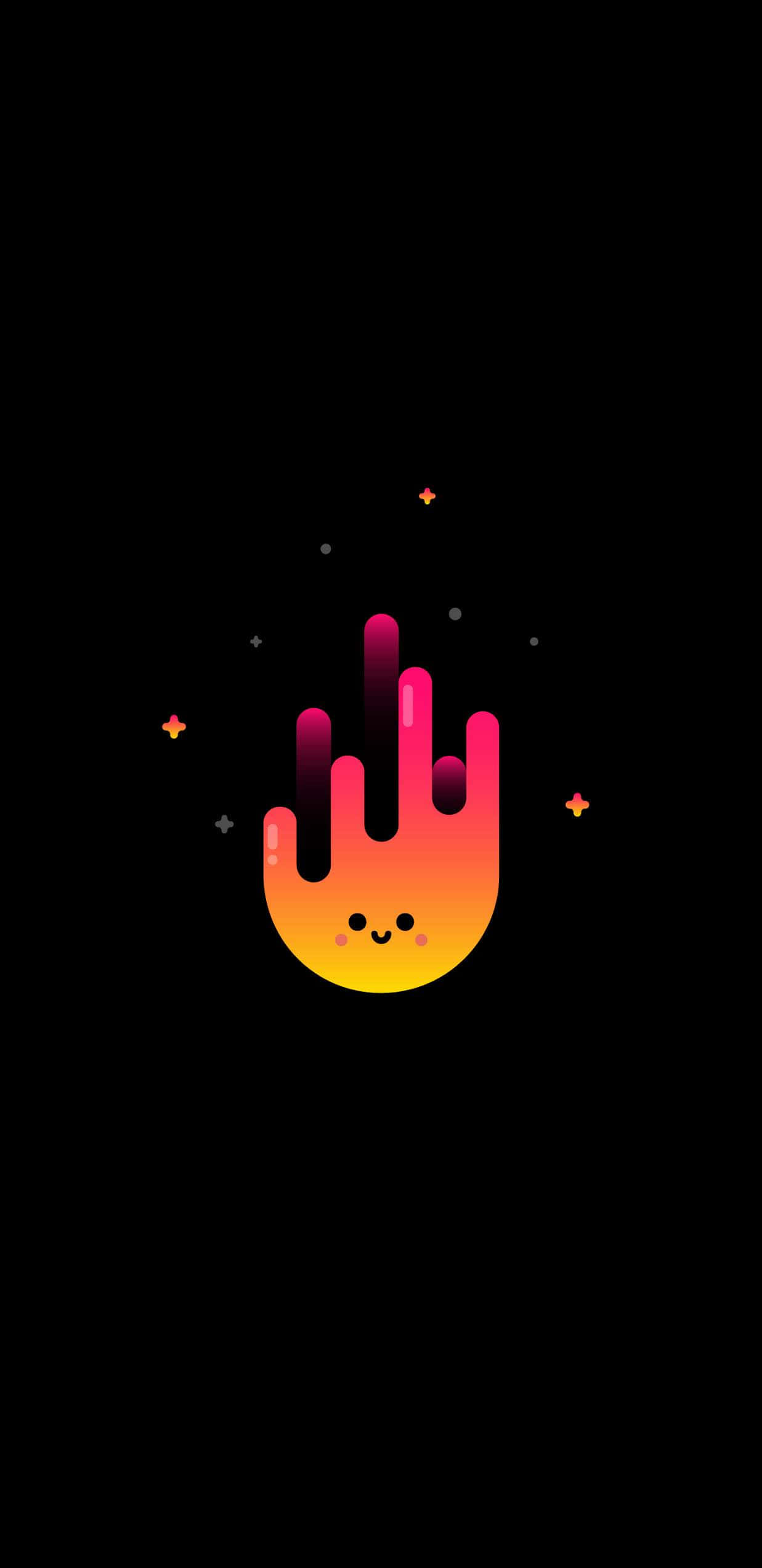 AMOLED фон милое огненное лицо Обои