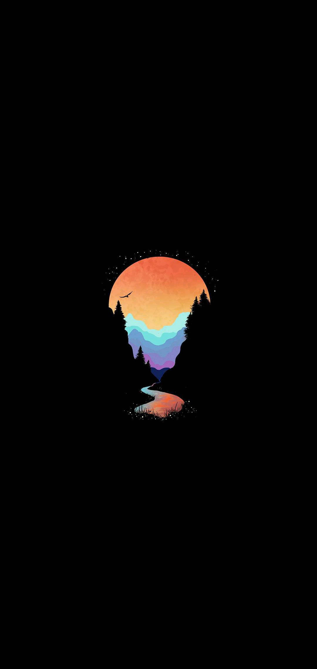 AMOLED Горные ручьи Обои