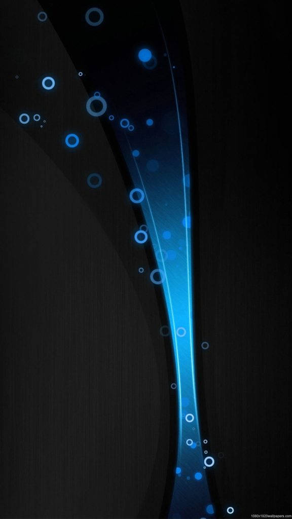 Темные голубые изгибы и пузыри Android Обои