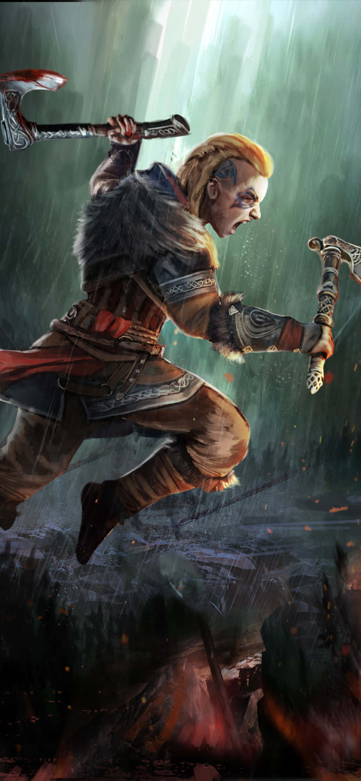 Android фон Assassin's Creed Valhalla женский Обои