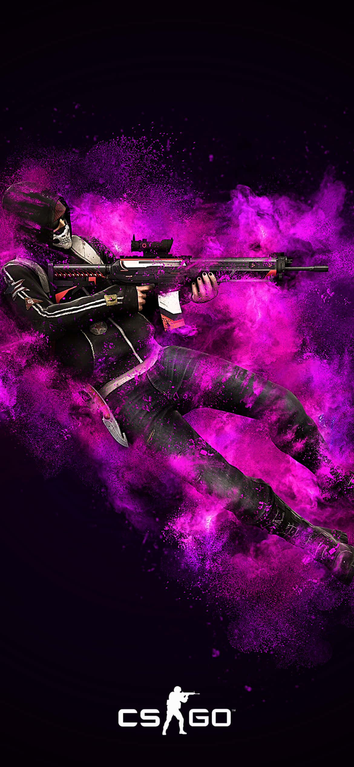 Android Counter-Strike Global Offensive Террорист с фиолетовой аурой Обои