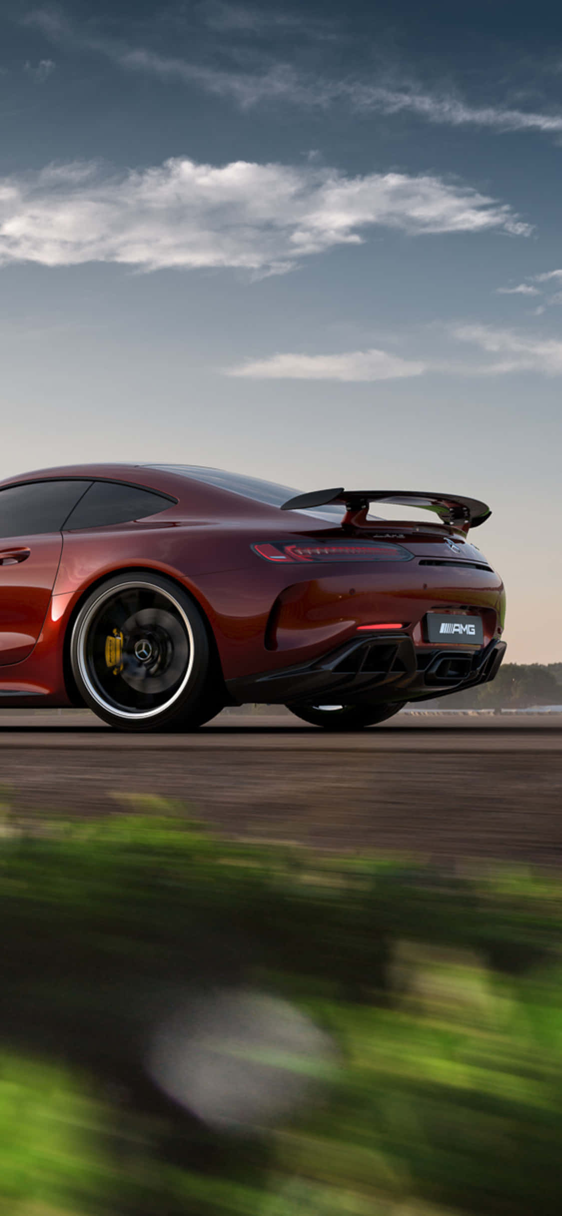 Обрезной фон Android Red Amg Gt-r Обои