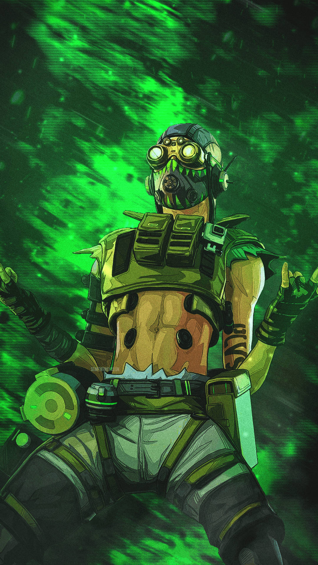 Apex Legends Octane в зеленой тематике
