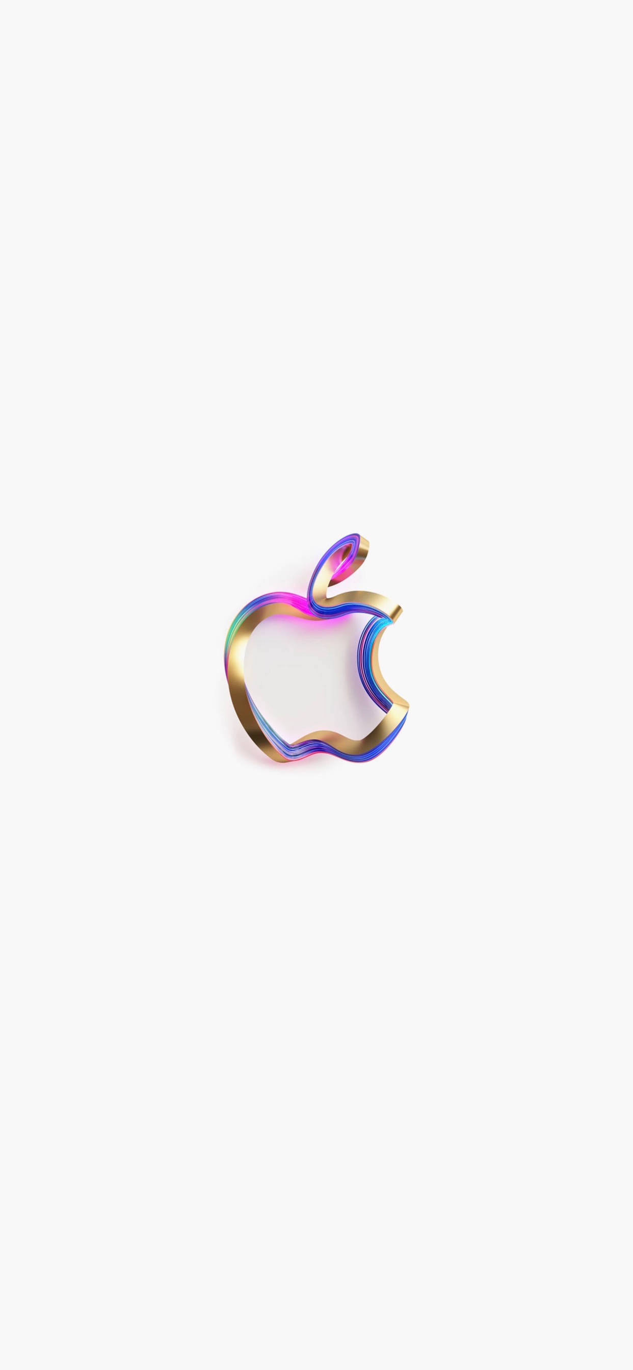 Золотой логотип Apple iPhone Обои