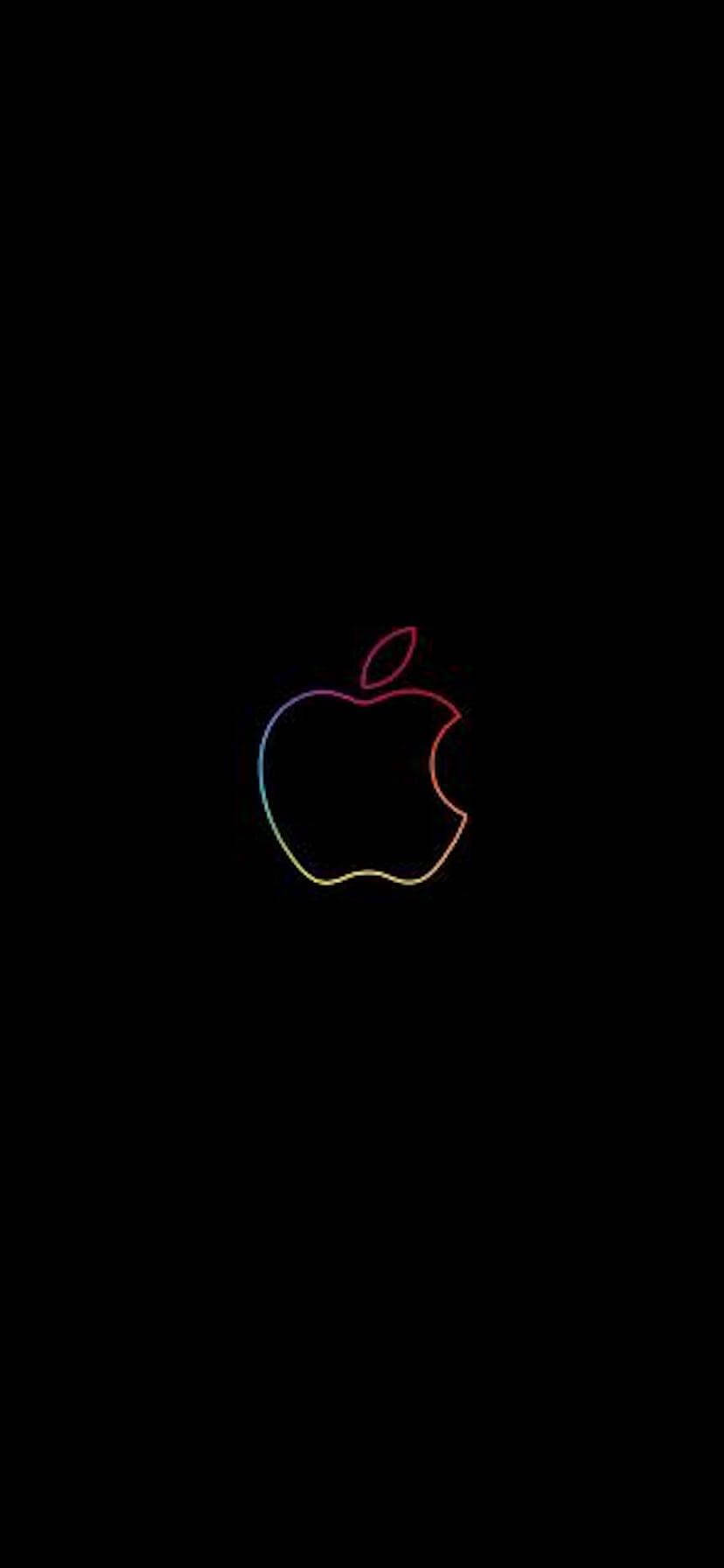 Apple iPhone XR с яркими радужными краями Обои