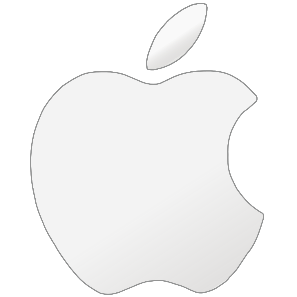 Серебряный логотип Apple на бирюзовом фоне Обои