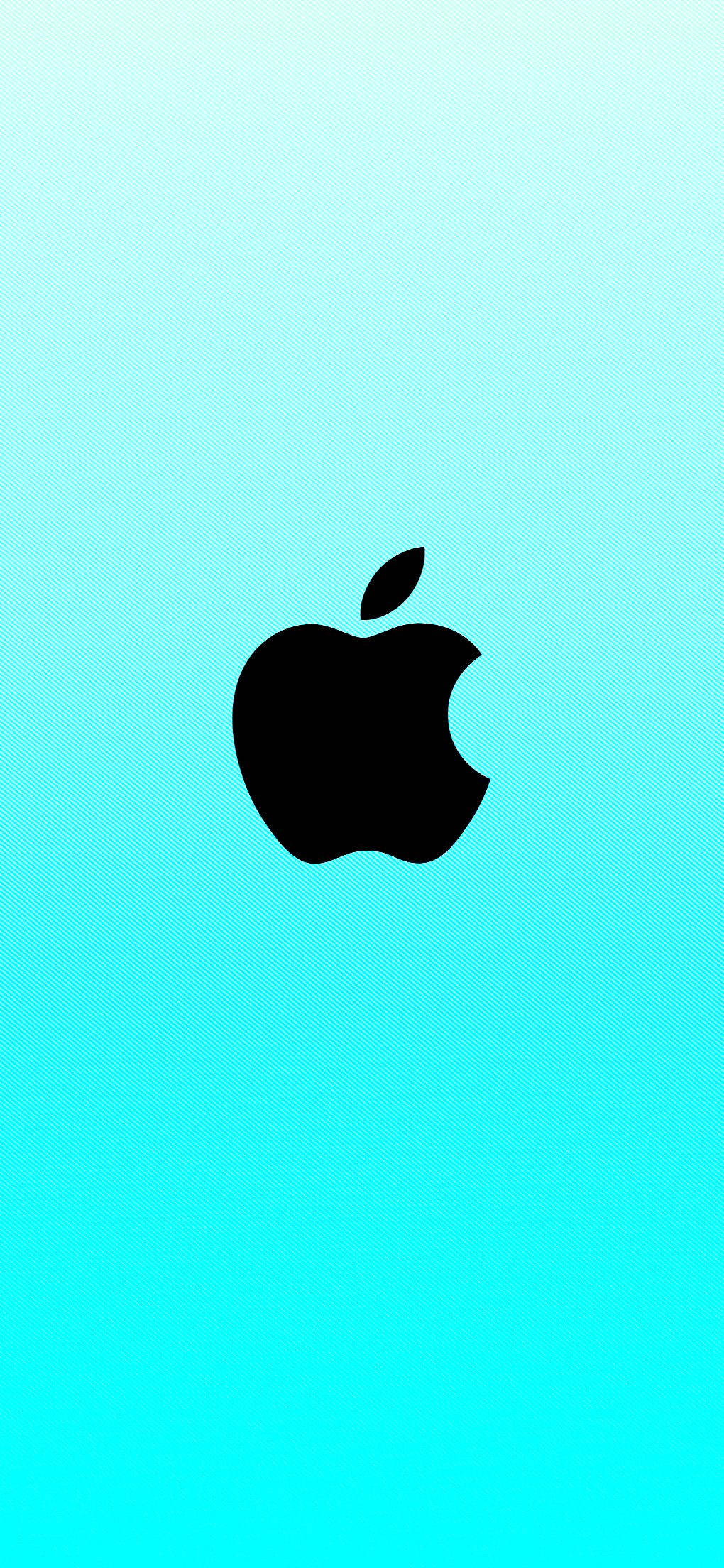 Голубой логотип Apple Обои