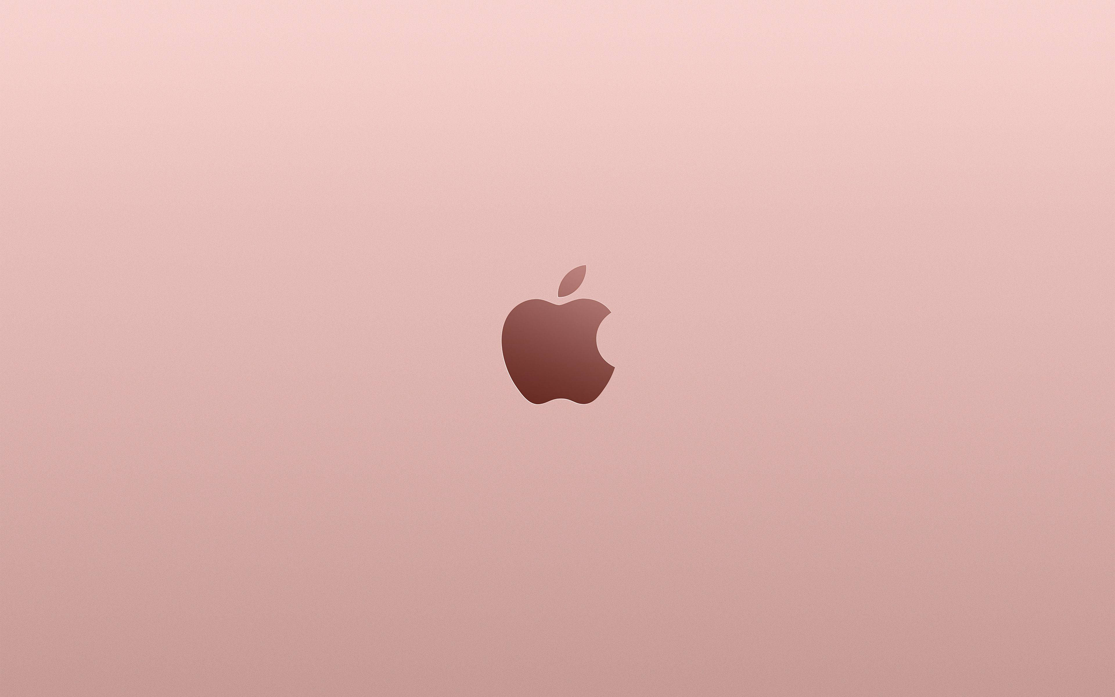 Эстетичный розовый Apple Logo MacBook Pro Обои