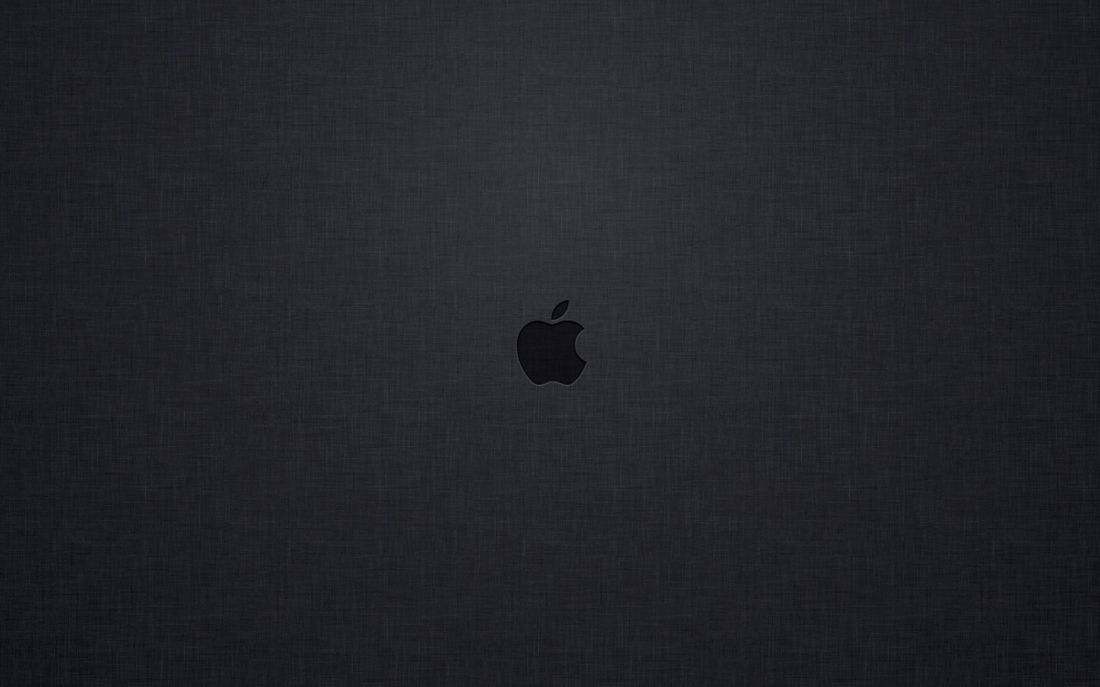 Маленький черный логотип Apple Mac Обои
