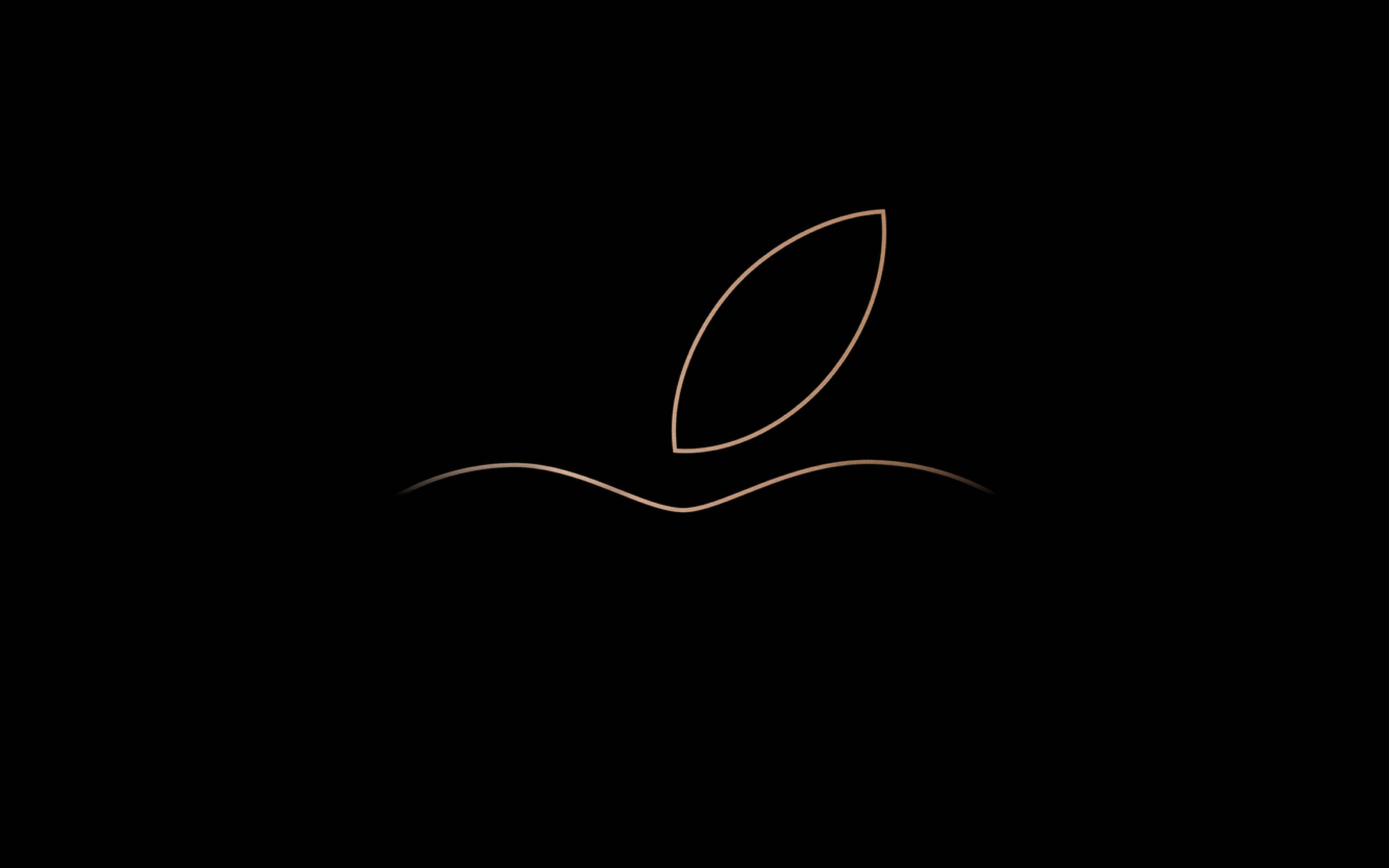 Контур логотипа Apple на Macbook Air Обои