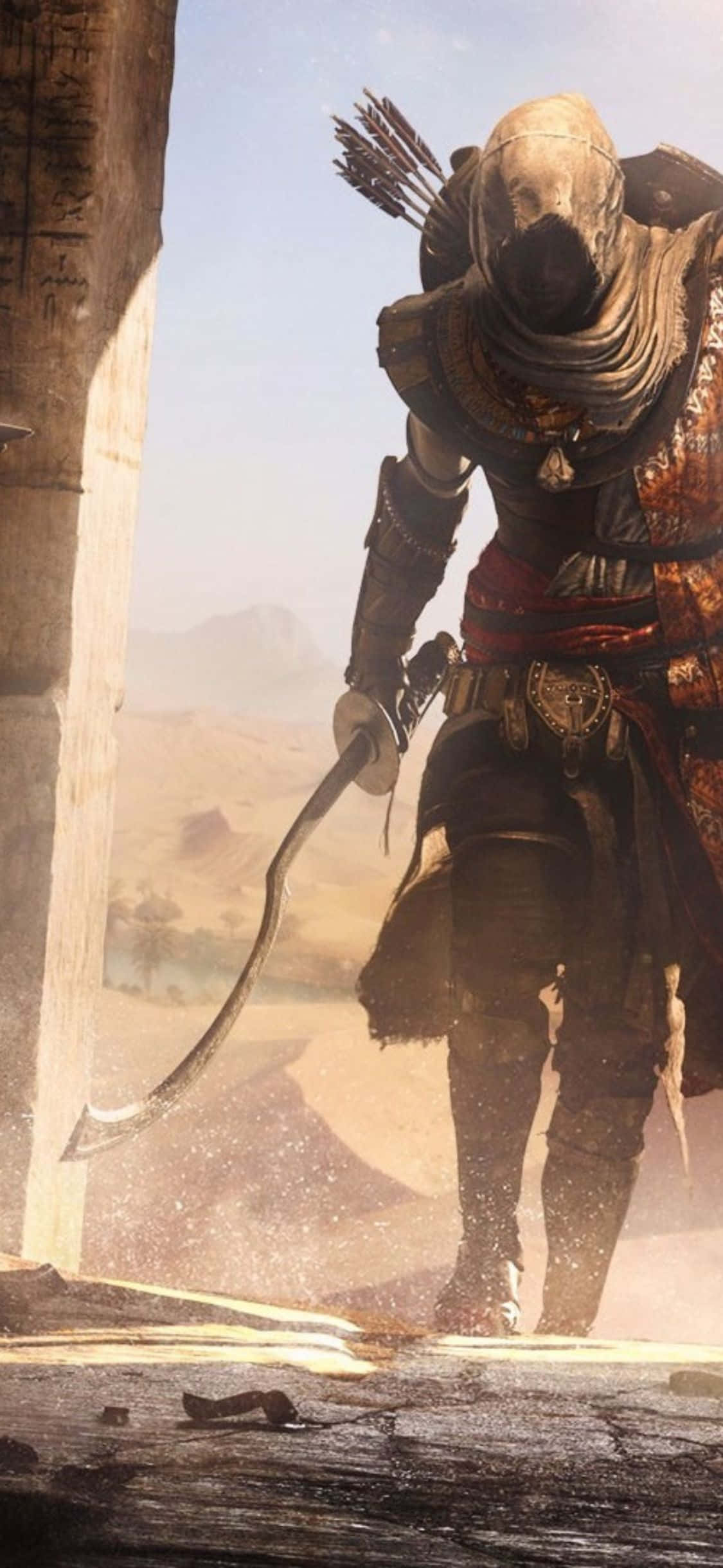 Отправляйтесь в смелое новое приключение с Assassin's Creed Origins на iPhone X. Обои