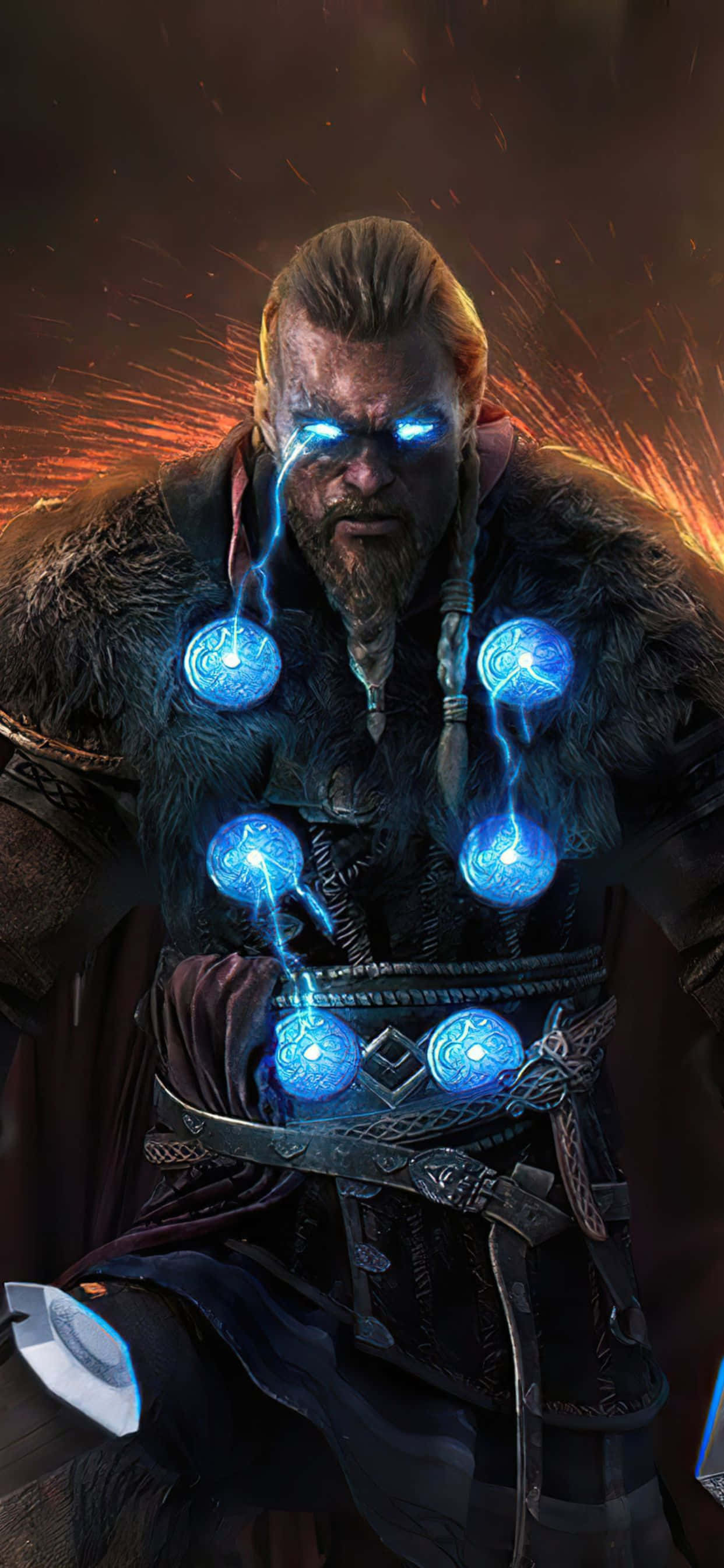 Арт с Эйвор из Assassin's Creed Valhalla для iPhone Xs Max Обои