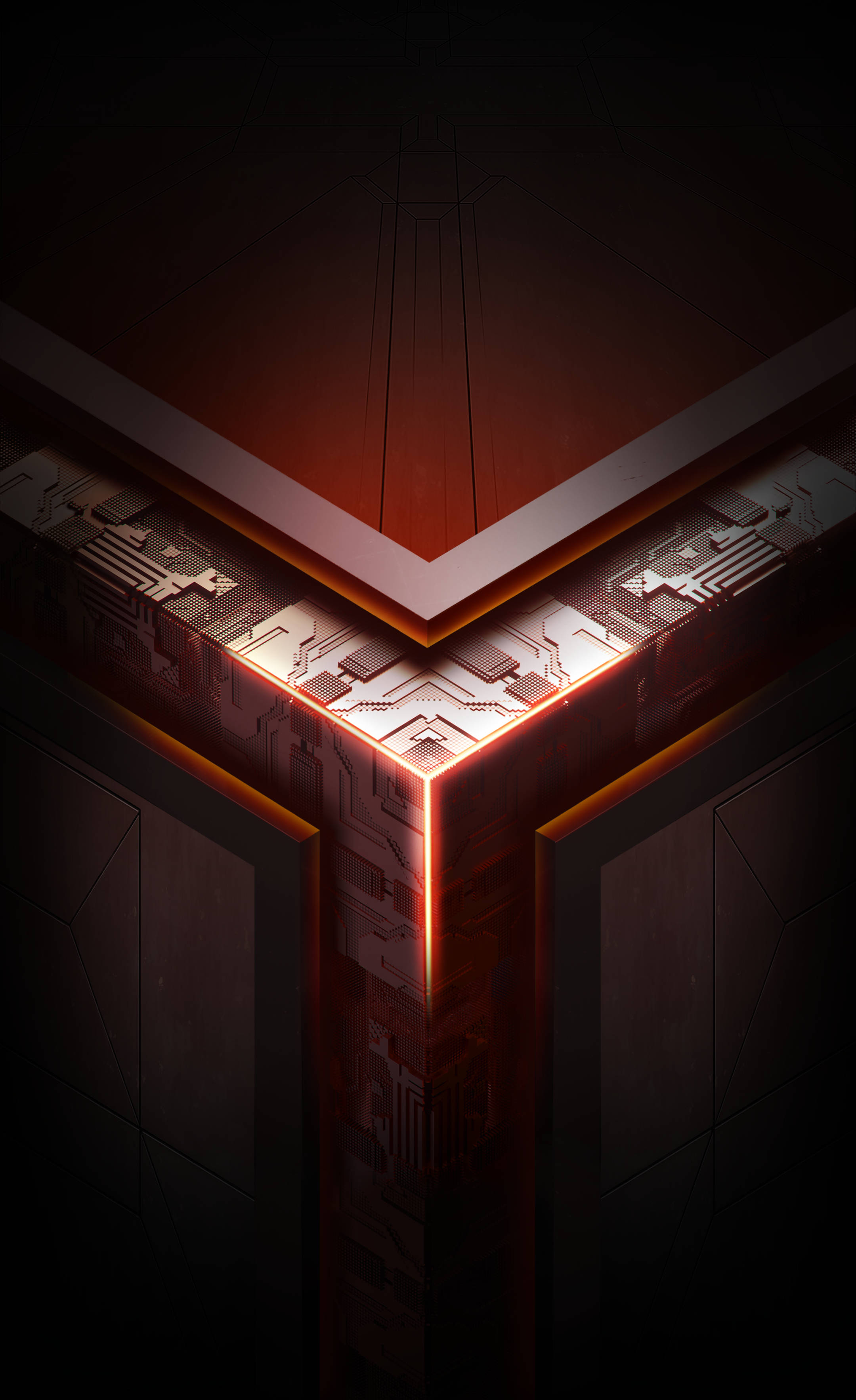 Красный логотип телефона Asus ROG Обои