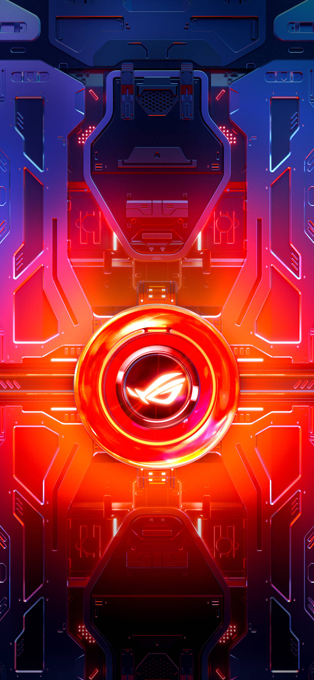 Красный круг Asus ROG Phone Обои