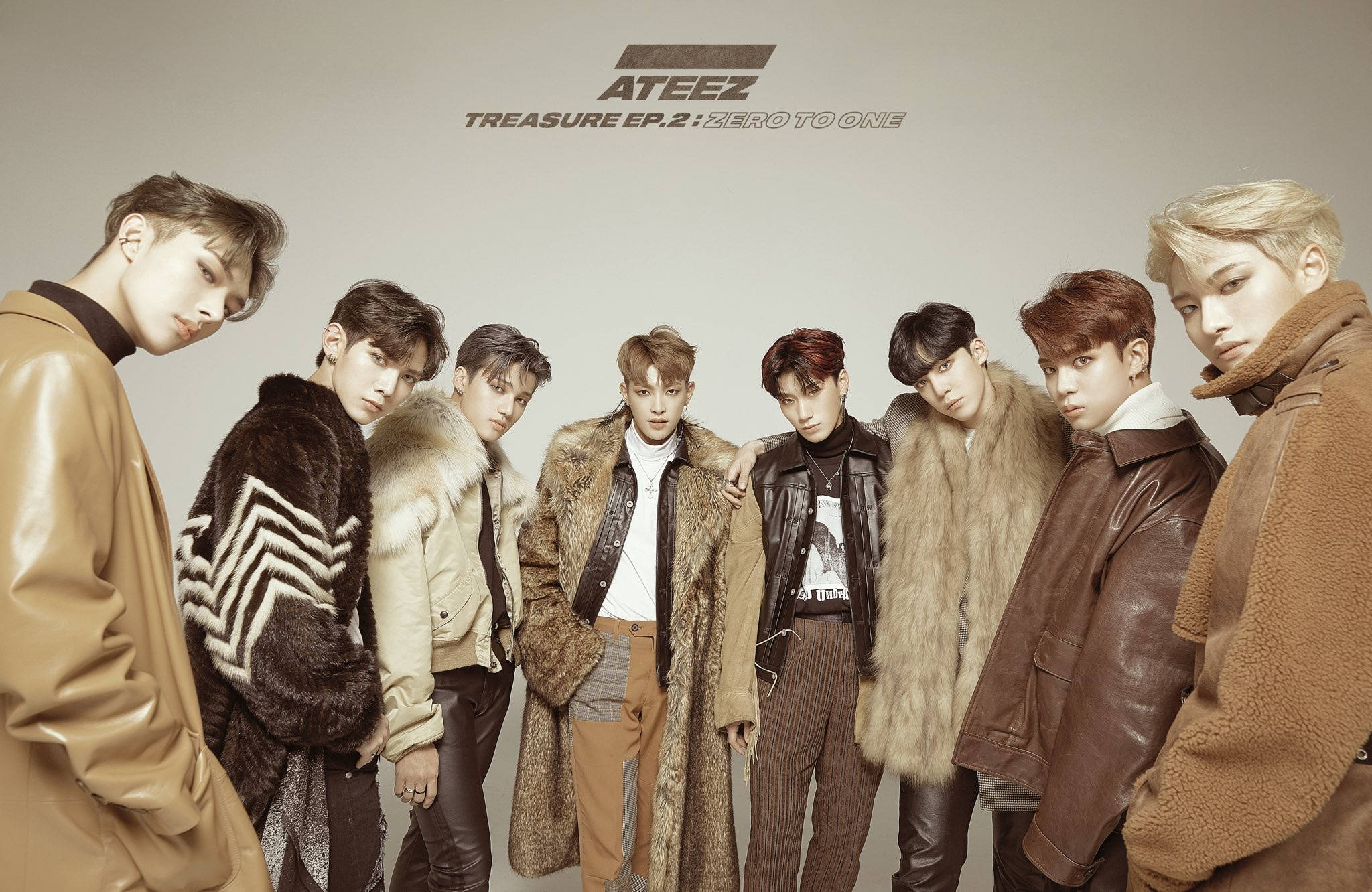 Обложка альбома Ateez для рабочего стола Обои