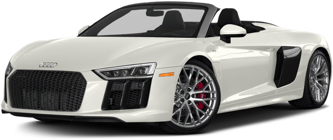 Белый кабриолет Audi R8 Spyder Обои